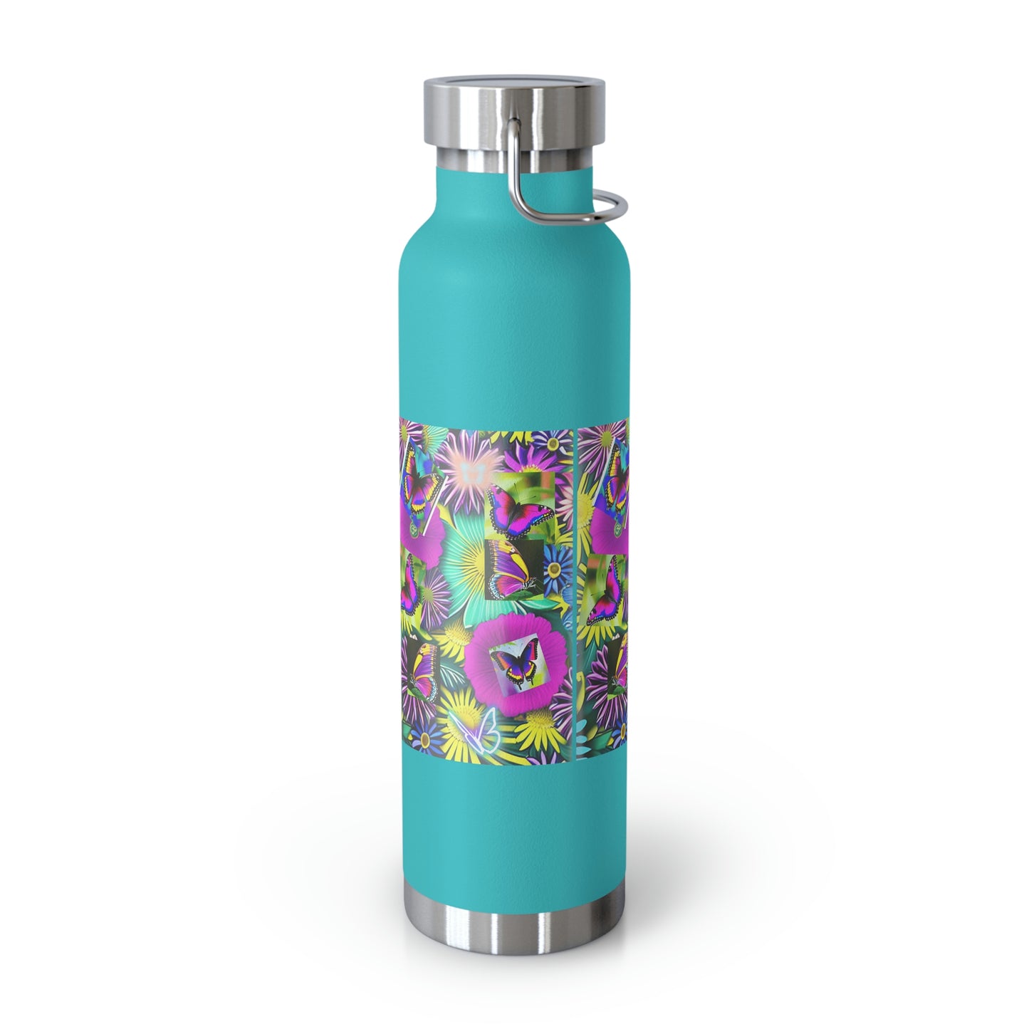 "Butterfly Garden" - Copper Vacuum Insulated Bottle, 22oz