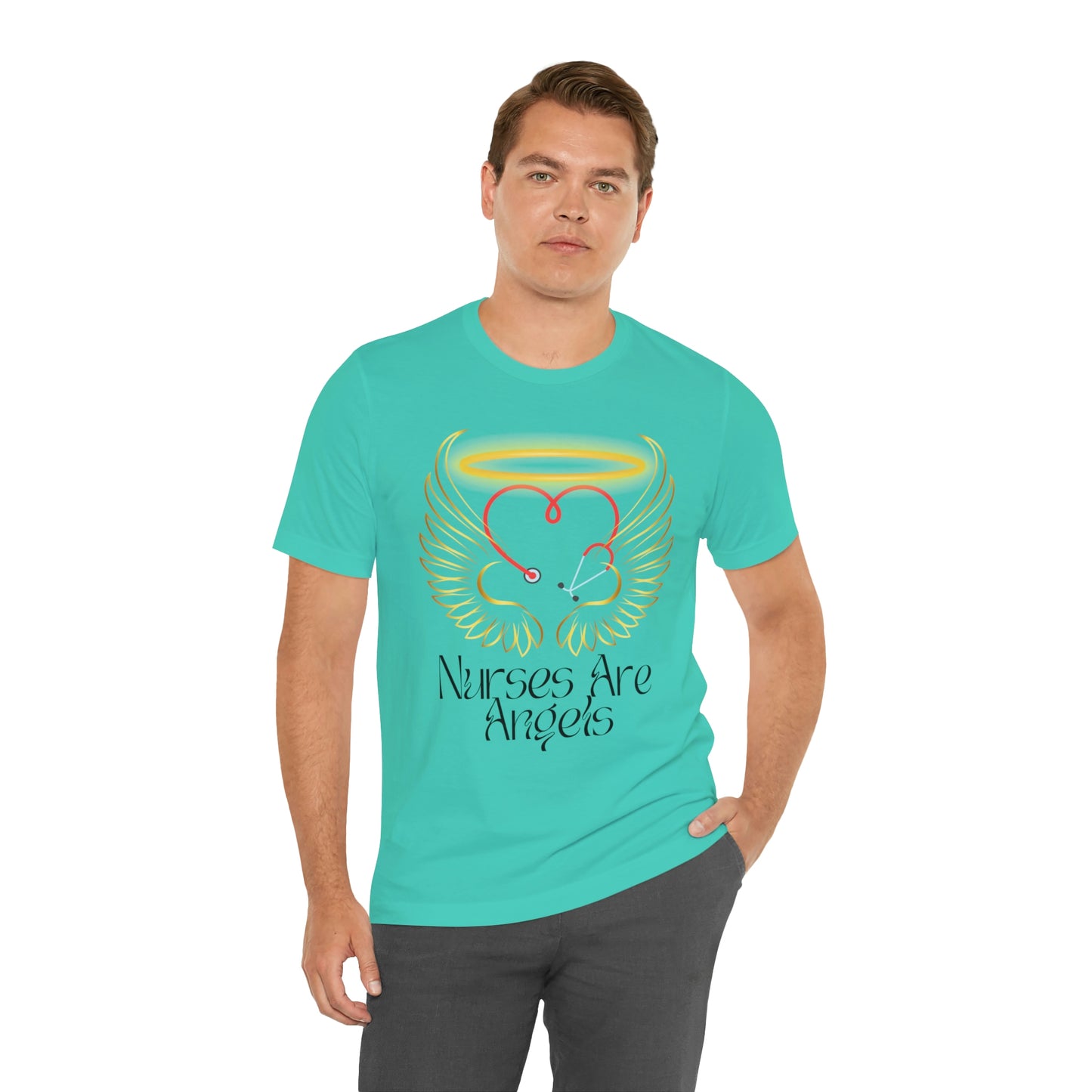 "Nurses Are Angels" - Unisex Jersey Short Sleeve Tee