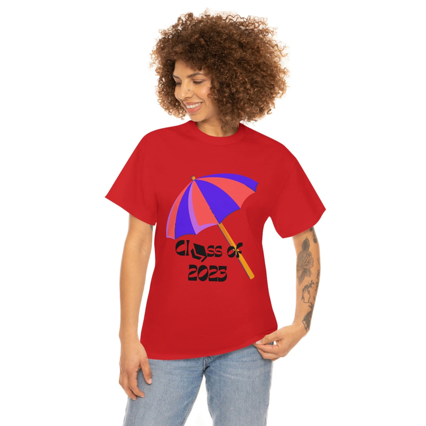 "Beach Umbrella 2023 Graduate" Unisex Heavy Cotton Tee