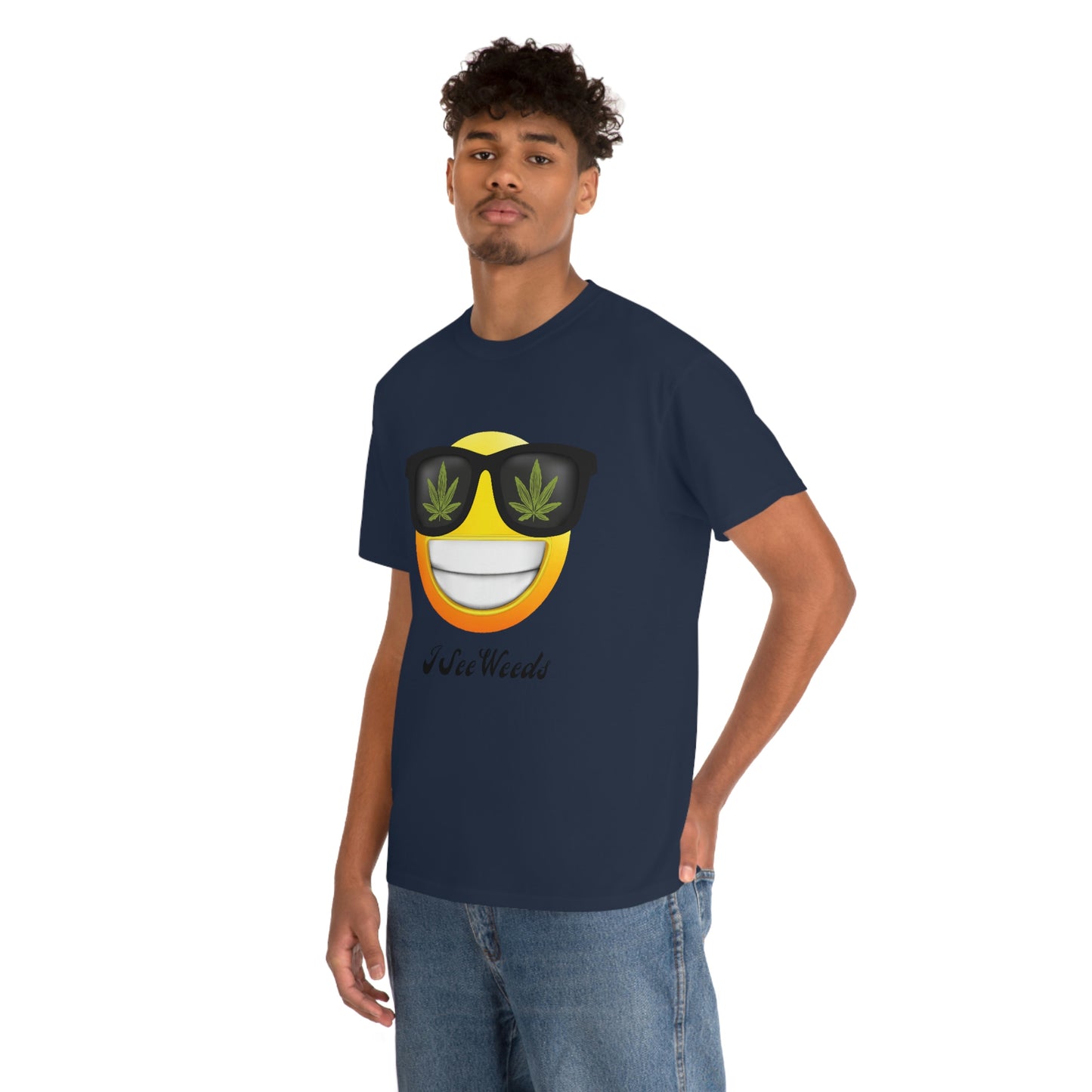 "I See Weeds - Smiley Face" Unisex Heavy Cotton Tee