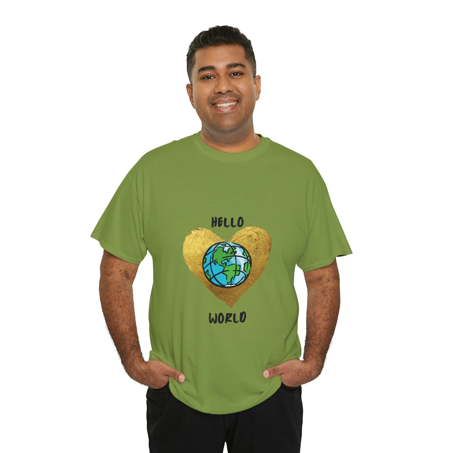 "Hello World" Unisex Heavy Cotton Tee