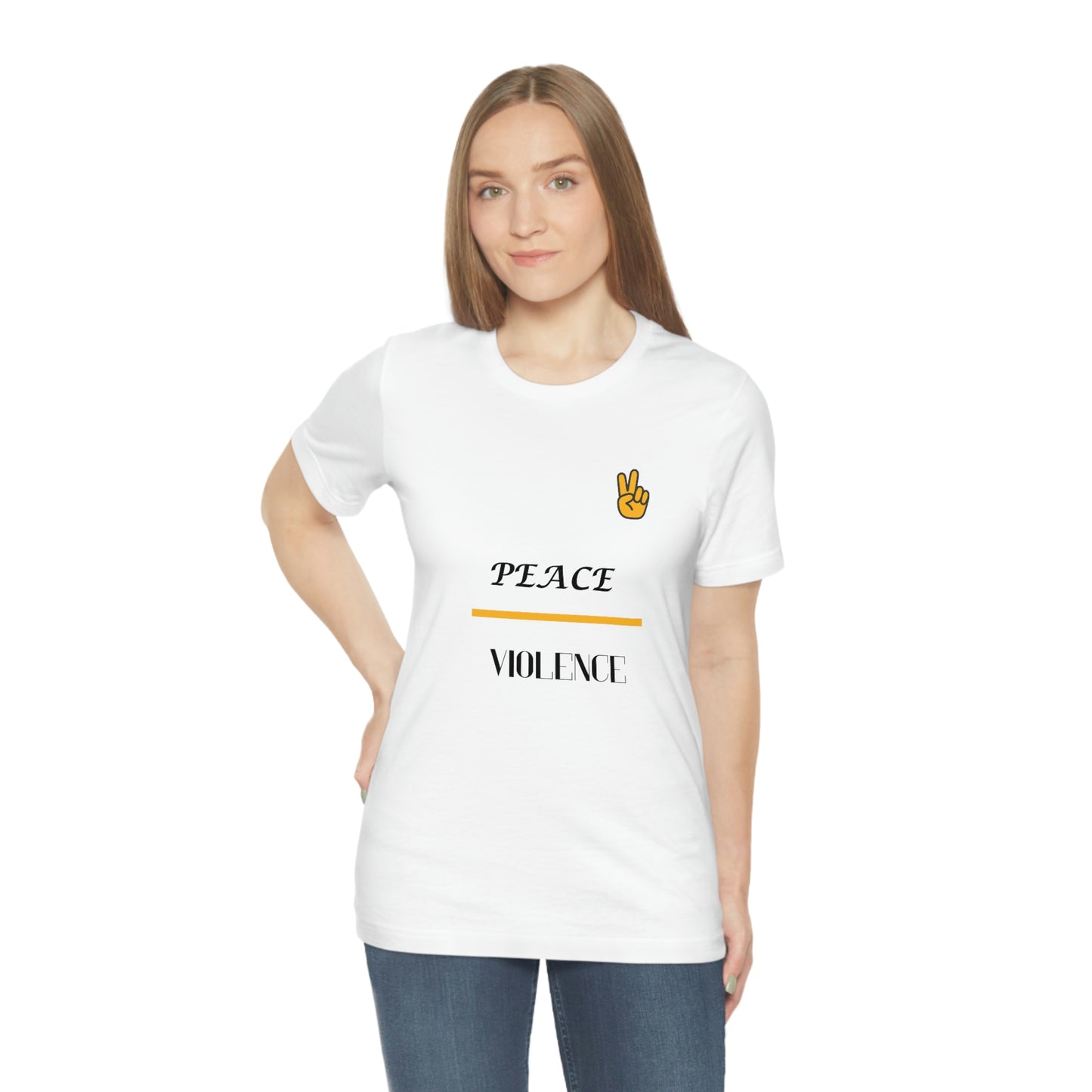 "Peace/ Violence" Unisex Jersey Short Sleeve Tee