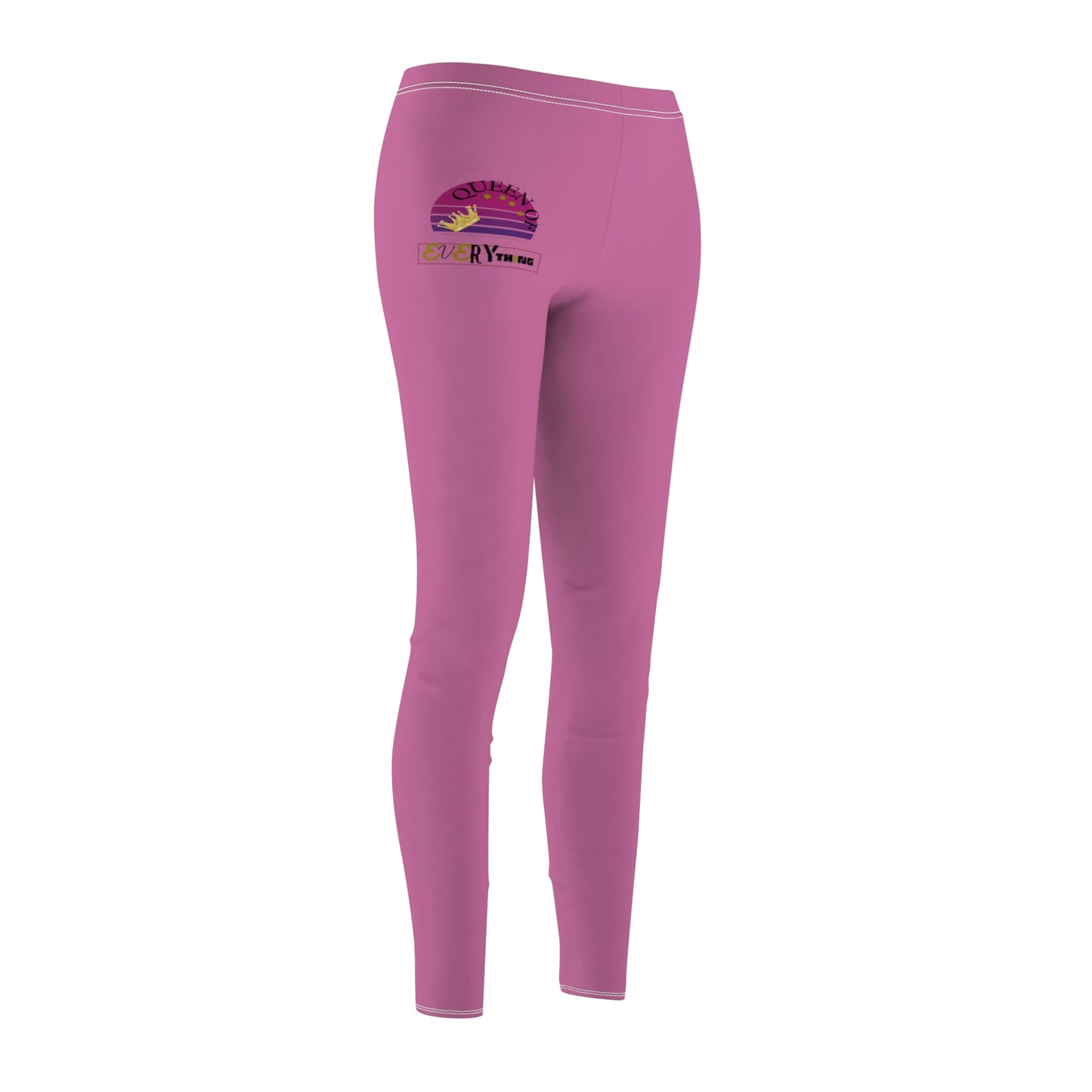 Light Pink - "Queen of Everything" Women's Casual Leggings (AOP)