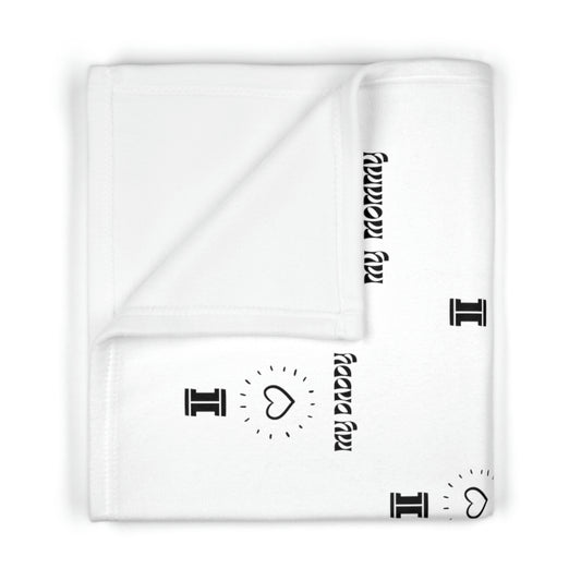 "I Love Mommy & I Love Daddy" Soft Fleece Baby Blanket