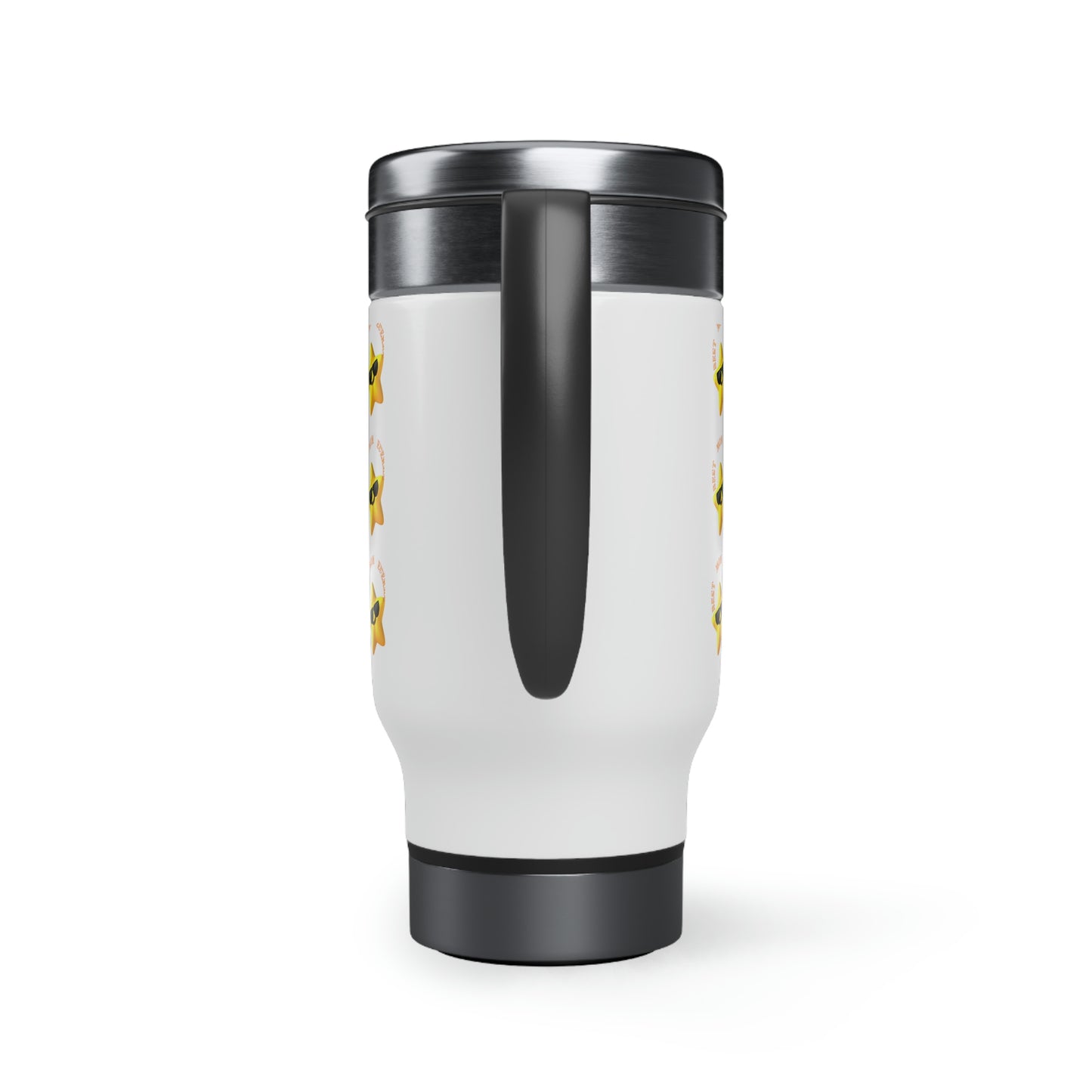 "Best Mom Everr" - Stainless Steel Travel Mug with Handle, 14oz