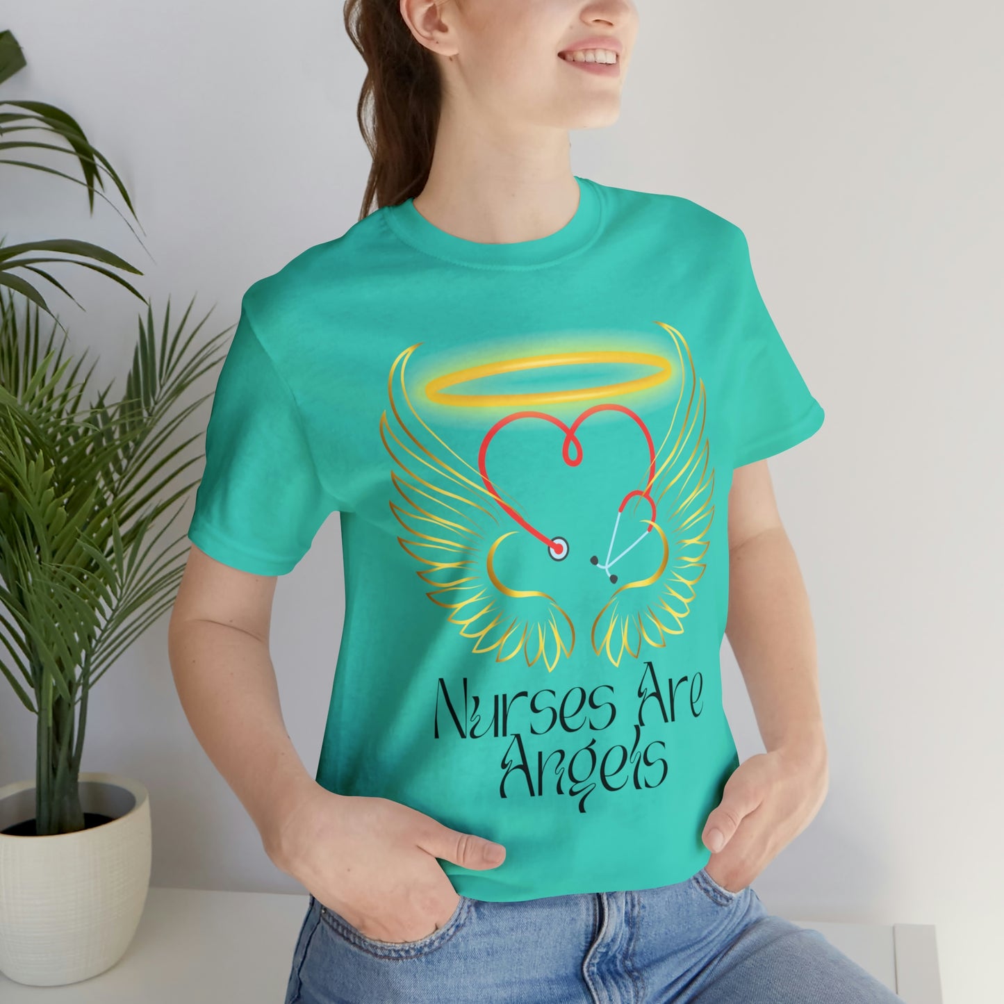 "Nurses Are Angels" - Unisex Jersey Short Sleeve Tee