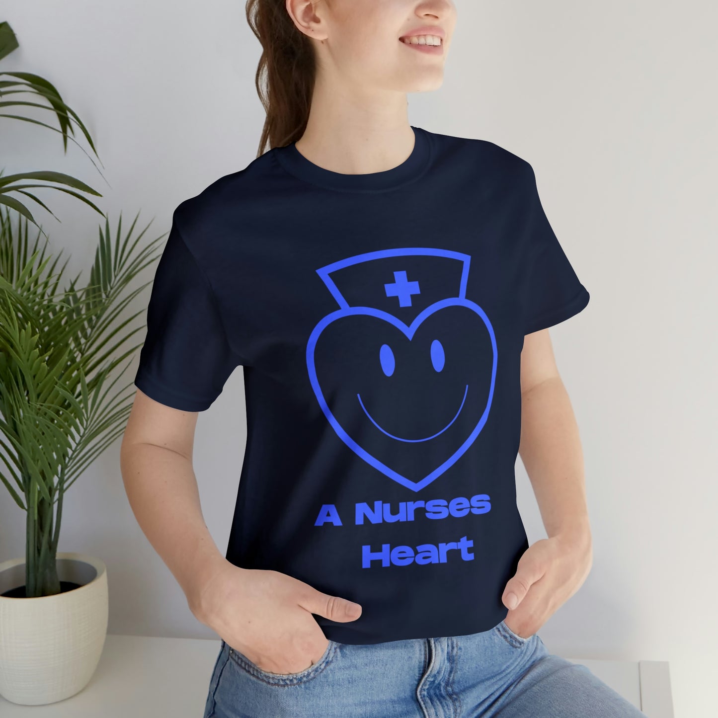 "A Nurses Heart" - Unisex Jersey Short Sleeve Tee