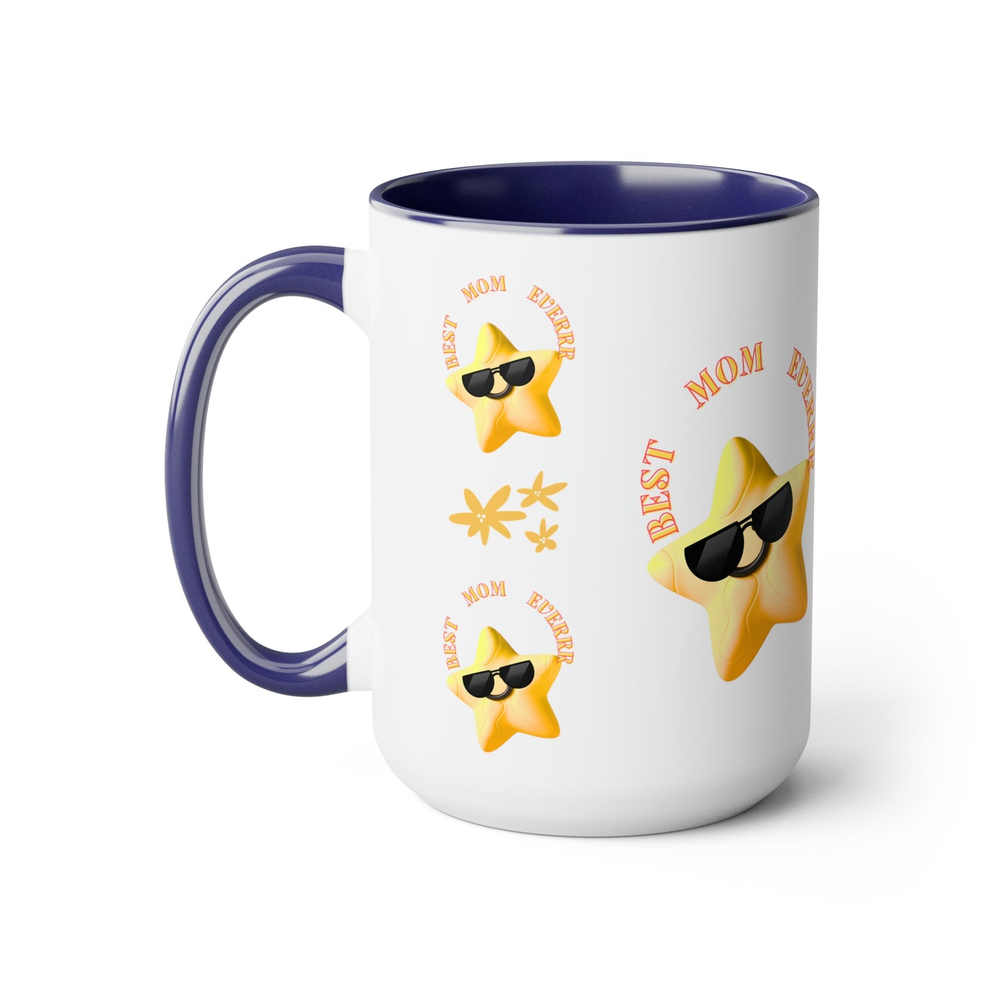 "BEST MOM EVERRR" Two-Tone Coffee Mugs, 15oz