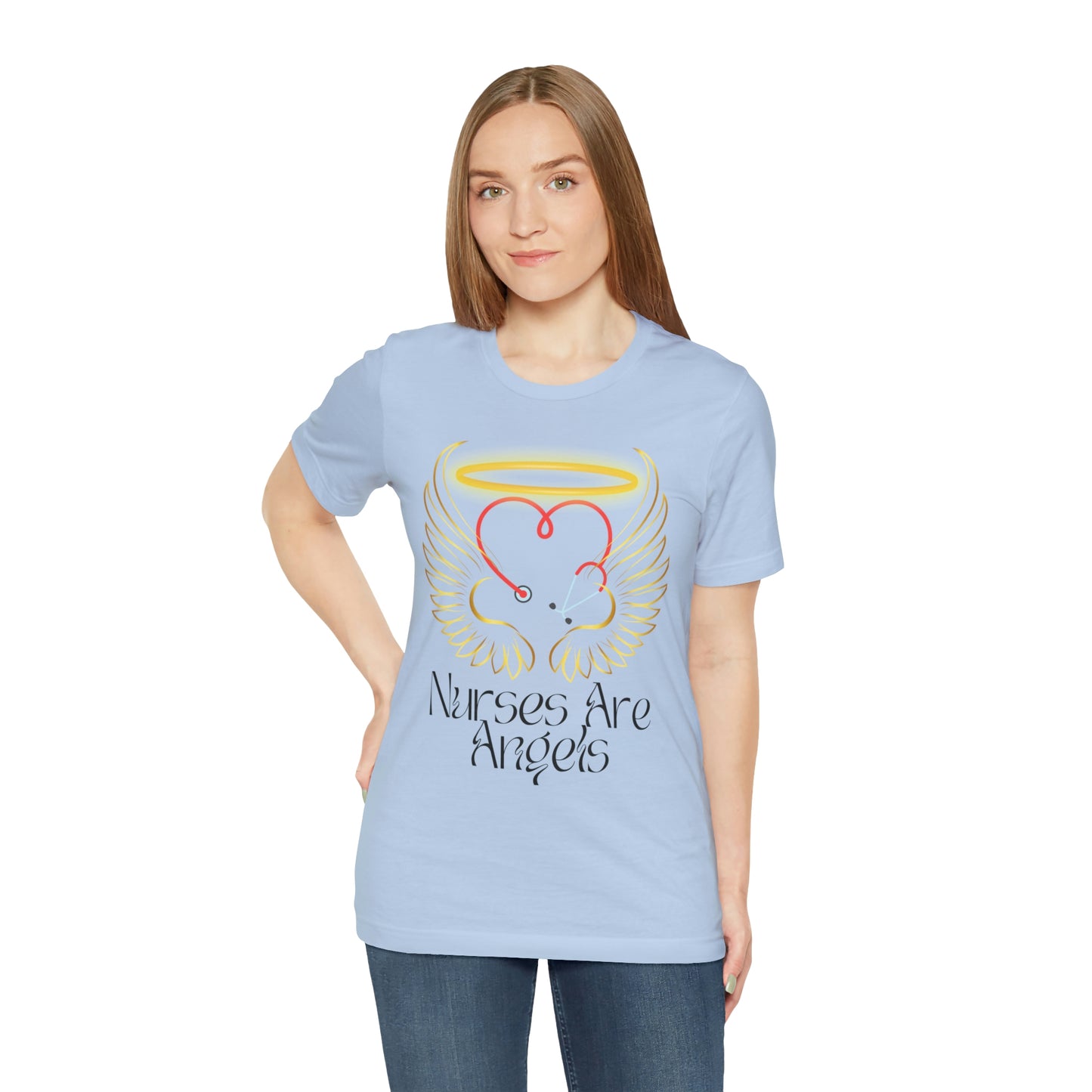 "Nurses Are Angels" - Unisex Jersey Short Sleeve Tee