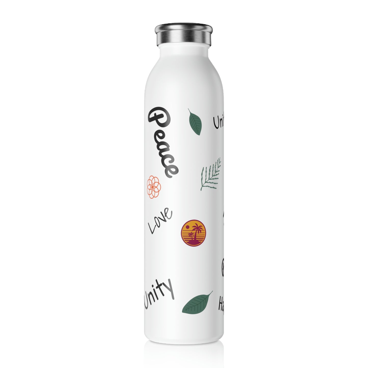 "GOOD FEELINGS" Slim Water Bottle