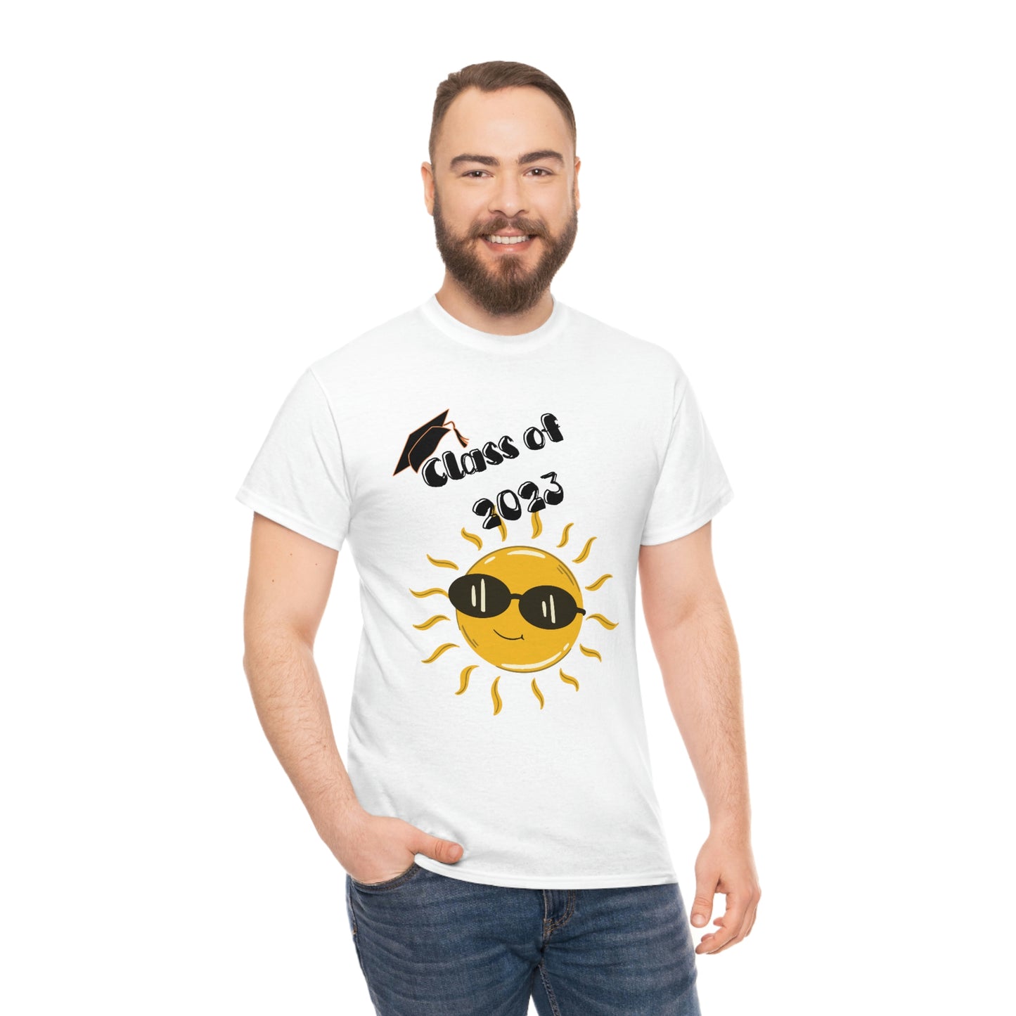 "Class of 2023 Sunshine wearing Shades" Unisex Heavy Cotton Tee