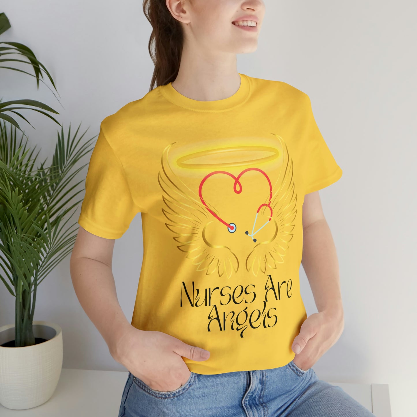 "Nurses Are Angels" - Unisex Jersey Short Sleeve Tee