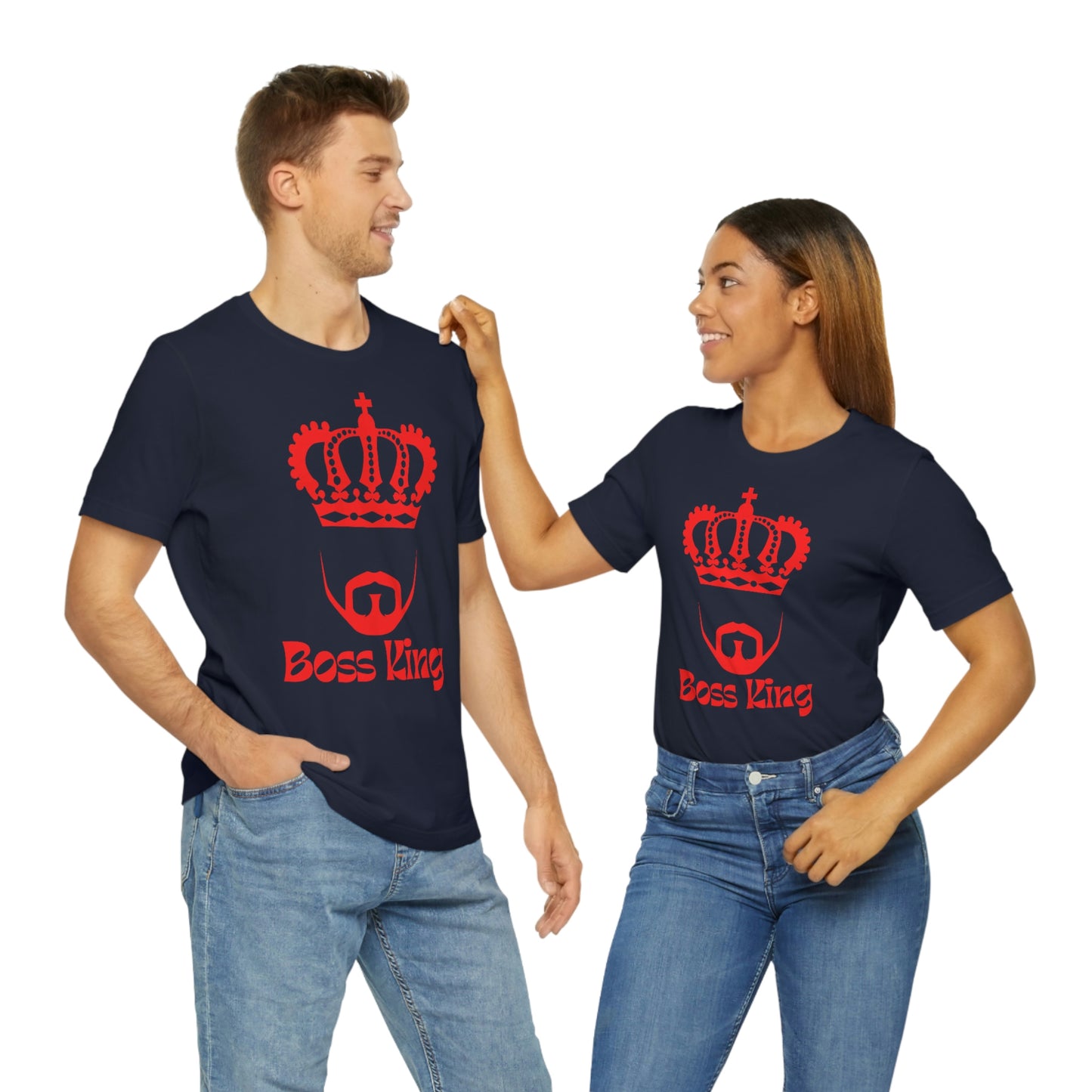 "Red Print - Boss King" - Unisex Jersey Short Sleeve Tee