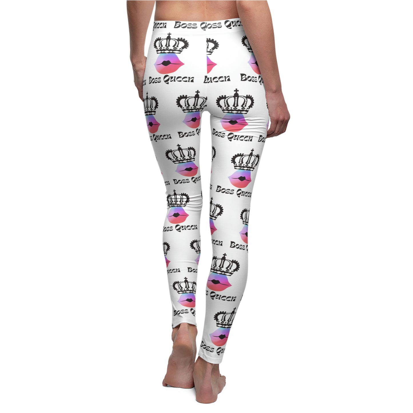 Boss Queen (Large Design) Women's Casual Leggings