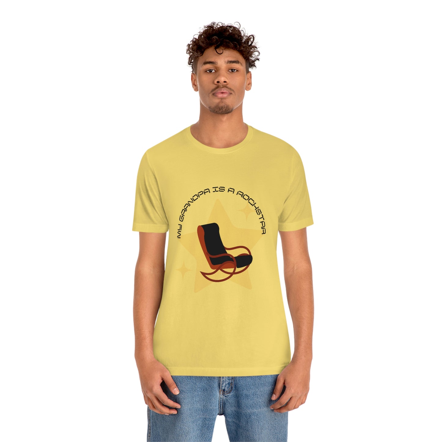 "Grampa is a Rockstar" - Unisex Jersey Short Sleeve Tee