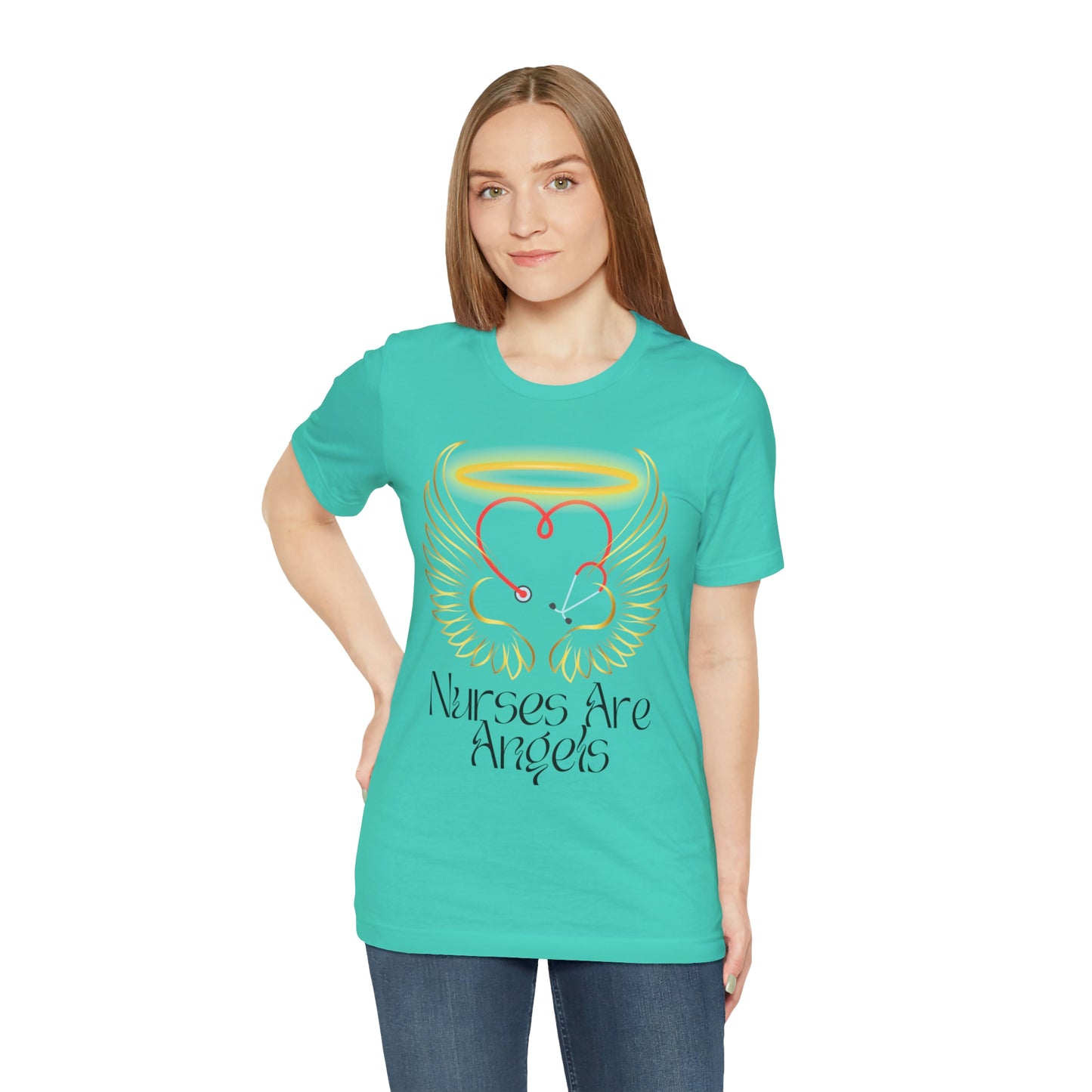 "Nurses Are Angels" - Unisex Jersey Short Sleeve Tee