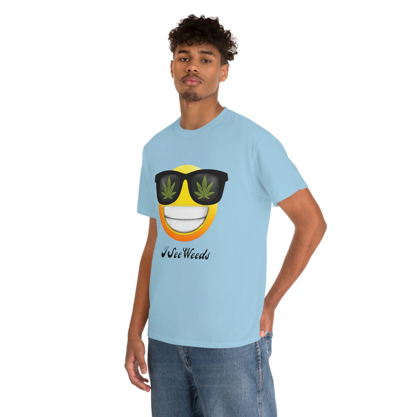 "I See Weeds - Smiley Face" Unisex Heavy Cotton Tee