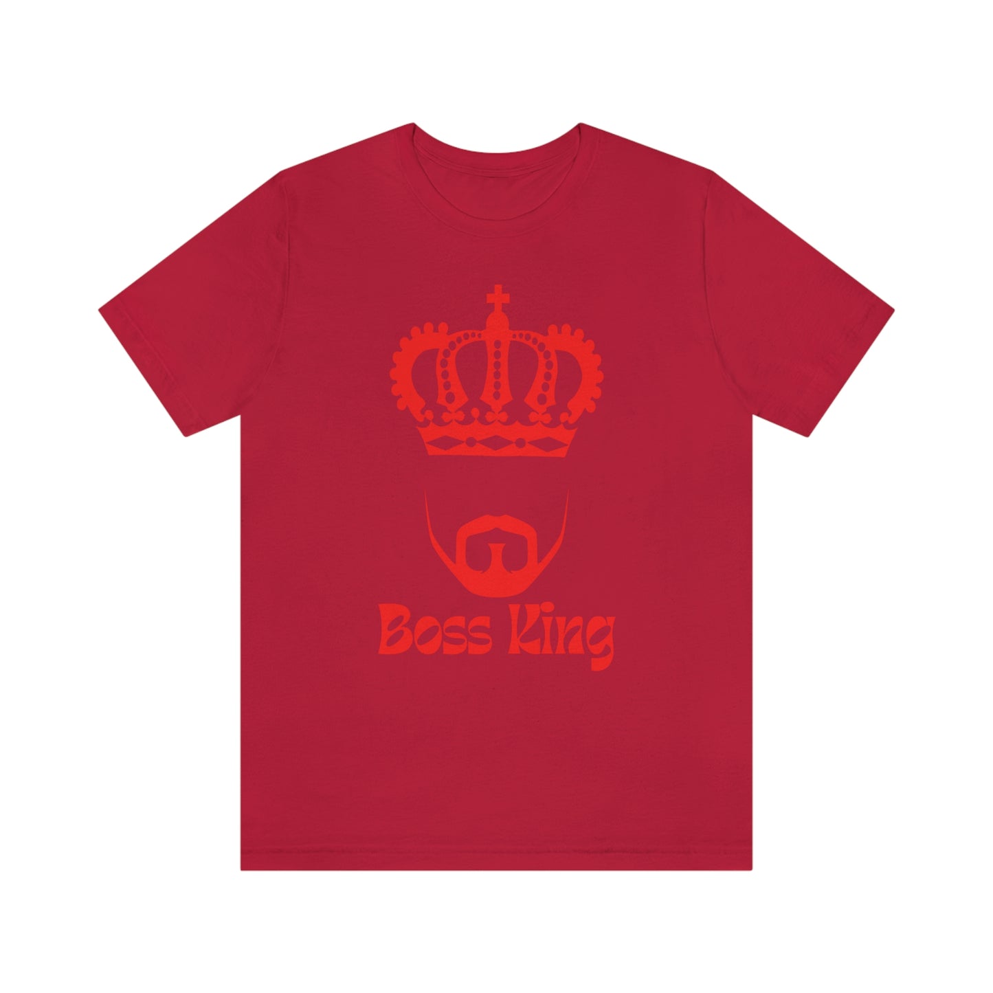 "Red Print - Boss King" - Unisex Jersey Short Sleeve Tee