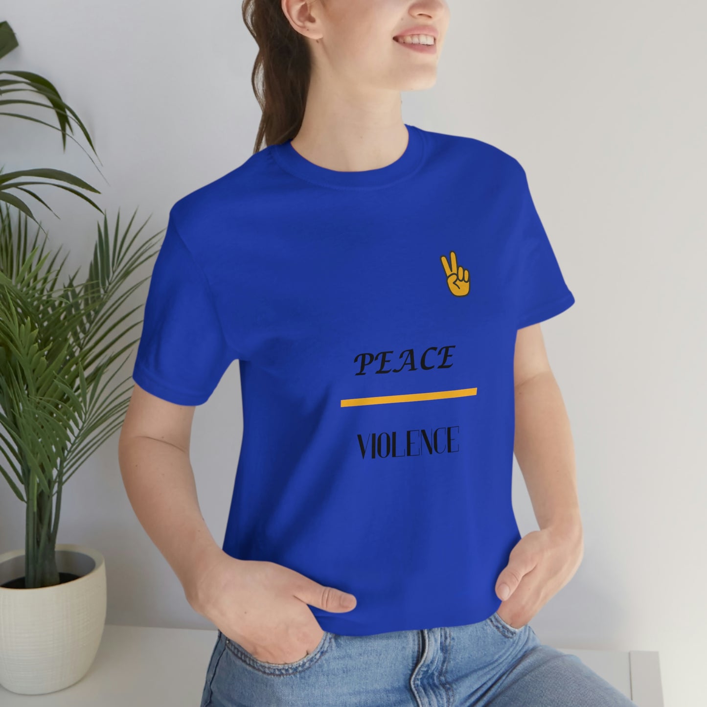 "Peace/ Violence" Unisex Jersey Short Sleeve Tee