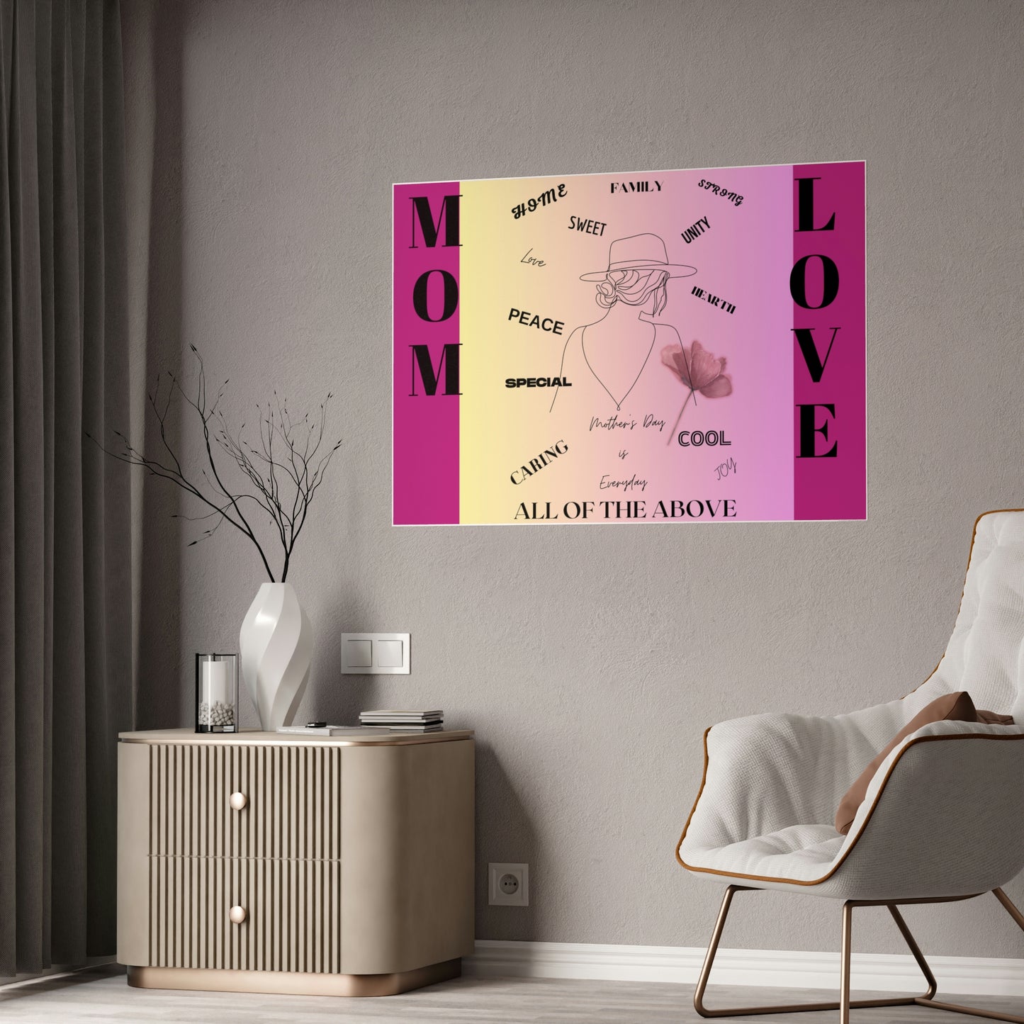 "MOM LOVE" Gloss Poster