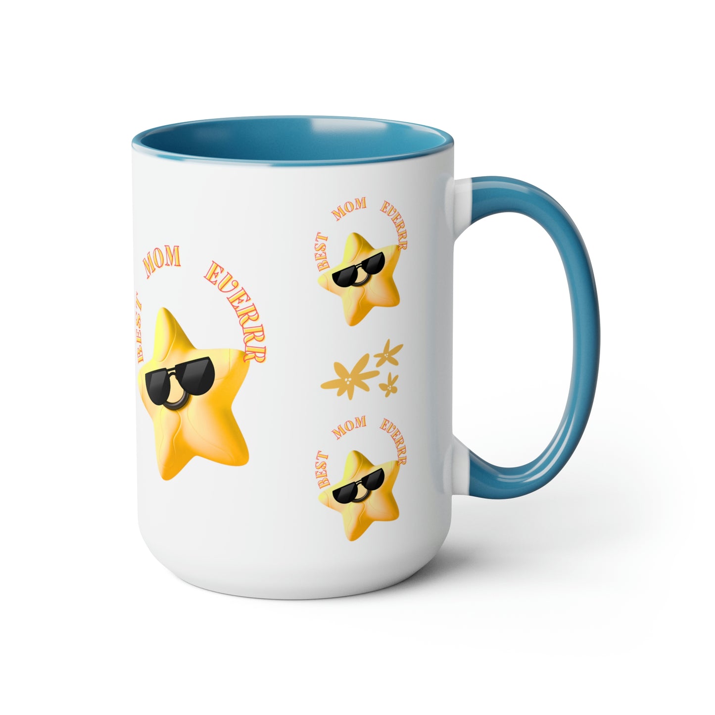 "BEST MOM EVERRR" Two-Tone Coffee Mugs, 15oz