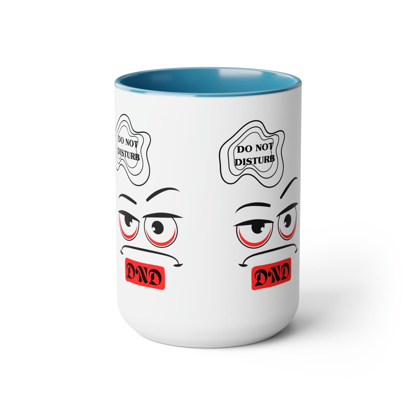 "DO NOT DISTURB" Two-Tone Coffee Mugs, 15oz