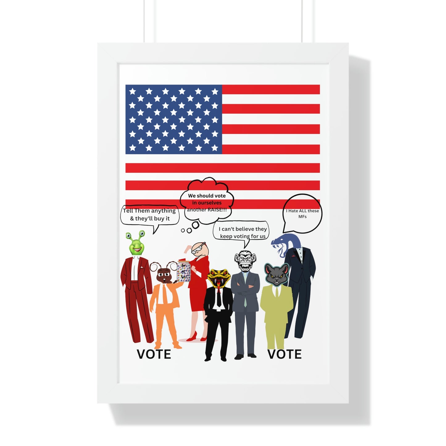 "Jar of Lies" - Framed Vertical Poster