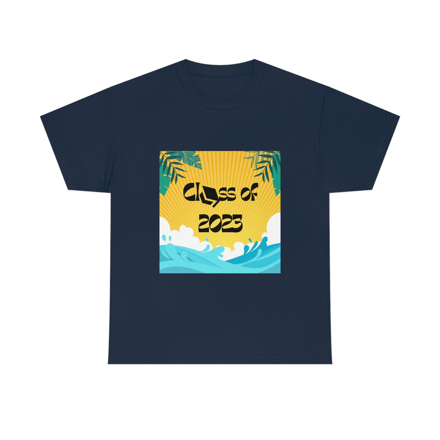 "Class of 2023 Palm Leaf" Unisex Heavy Cotton Tee