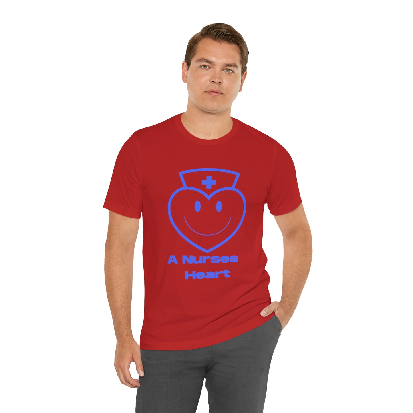 "A Nurses Heart" - Unisex Jersey Short Sleeve Tee
