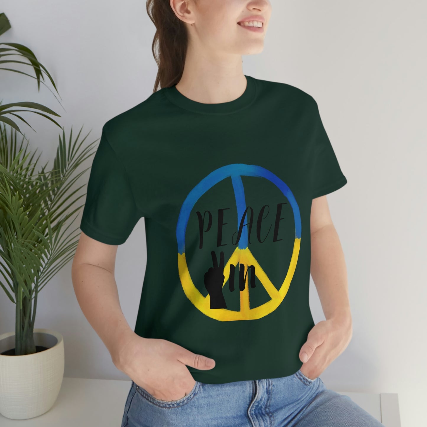"Peace In" Unisex Jersey Short Sleeve Tee