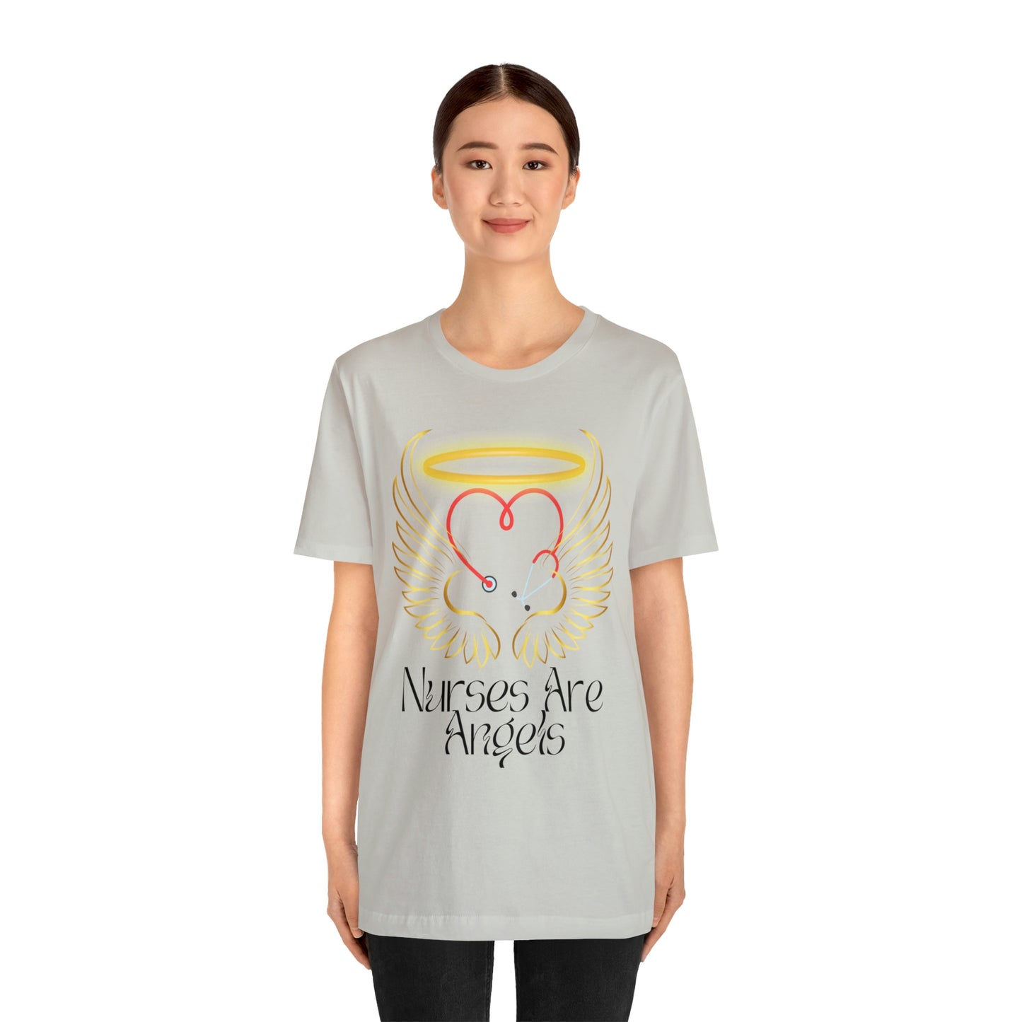 "Nurses Are Angels" - Unisex Jersey Short Sleeve Tee