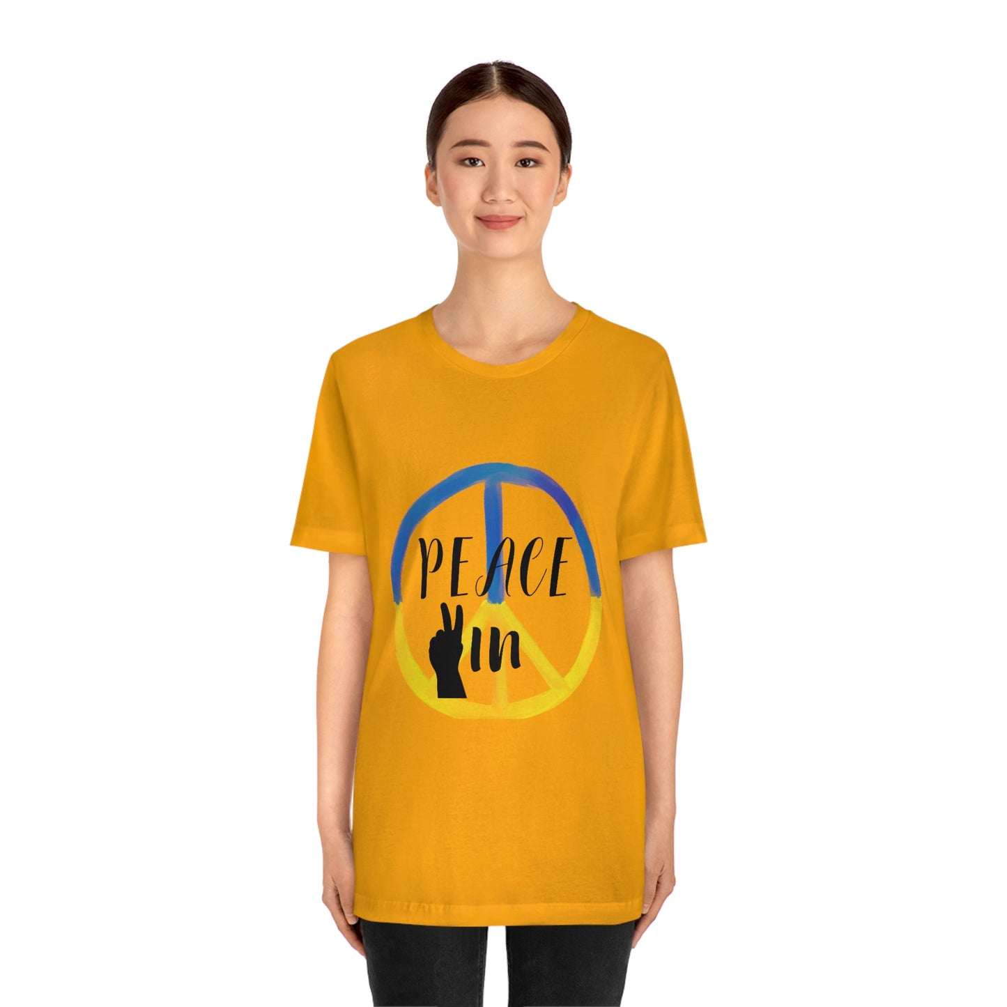 "Peace In" Unisex Jersey Short Sleeve Tee