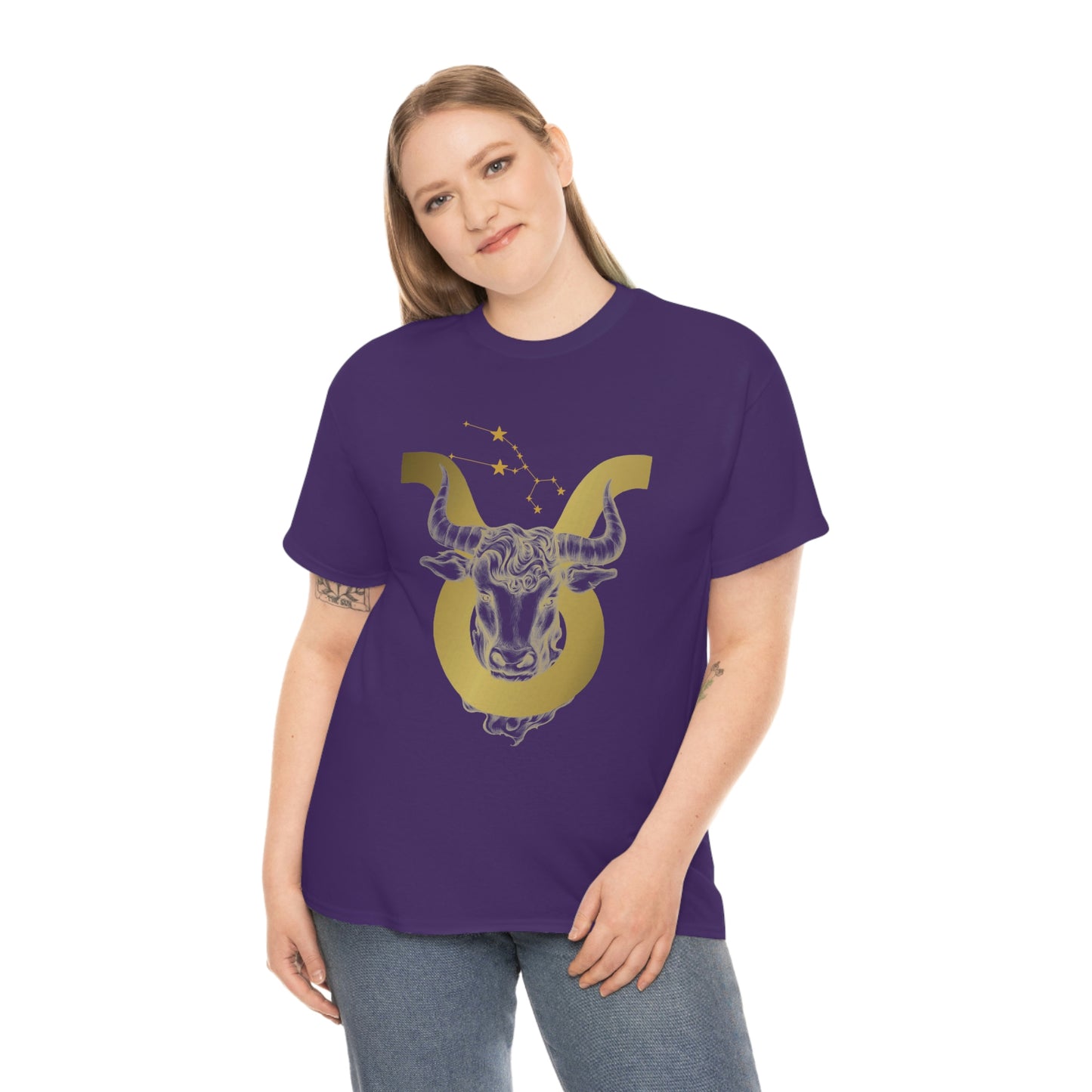 "Taurus Symbol and Glyph" Unisex Heavy Cotton Tee