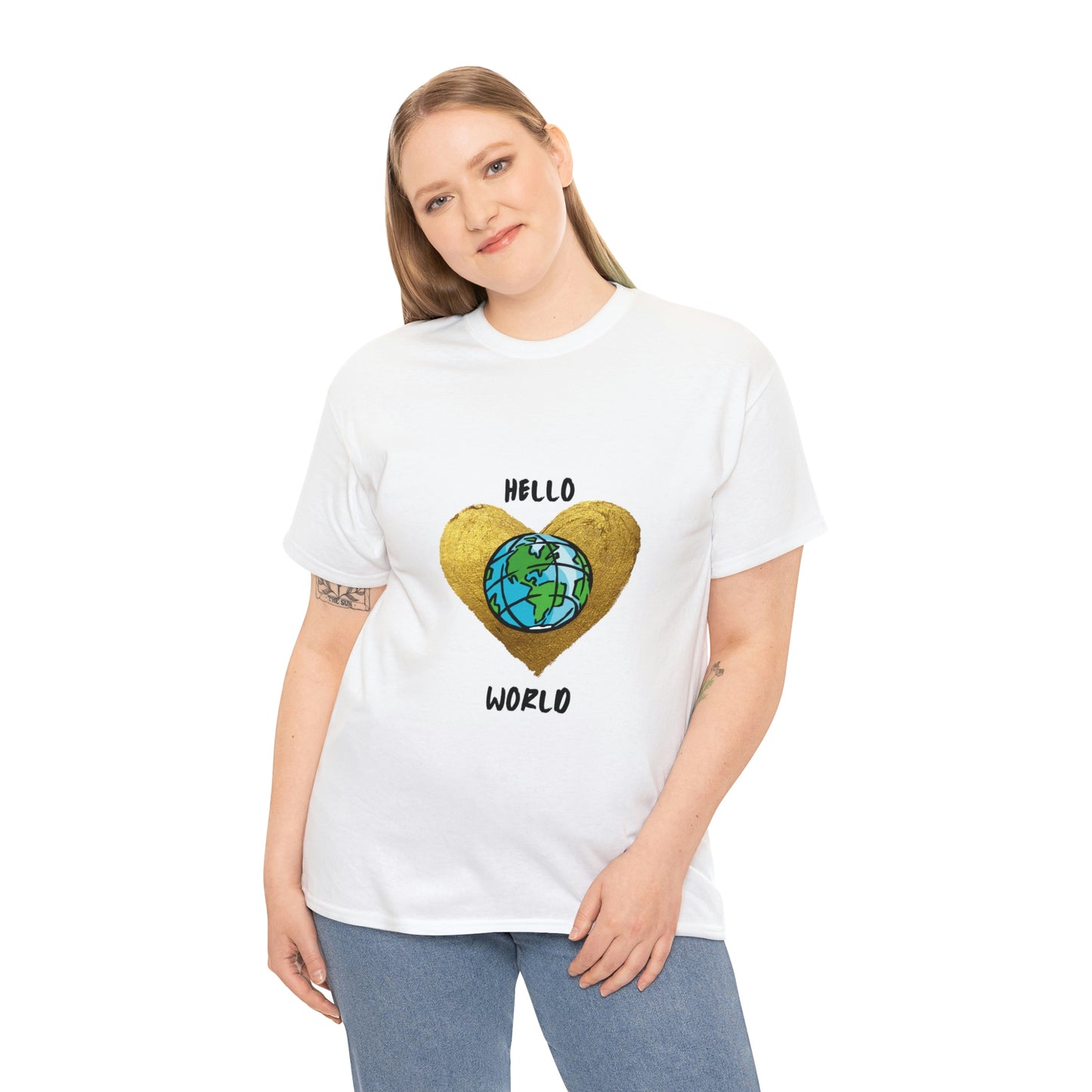 "Hello World" Unisex Heavy Cotton Tee