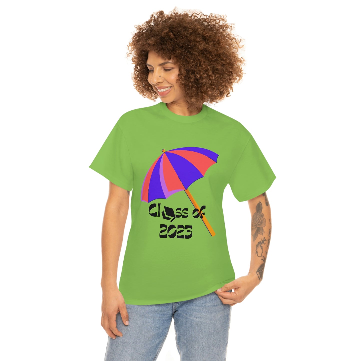 "Beach Umbrella 2023 Graduate" Unisex Heavy Cotton Tee
