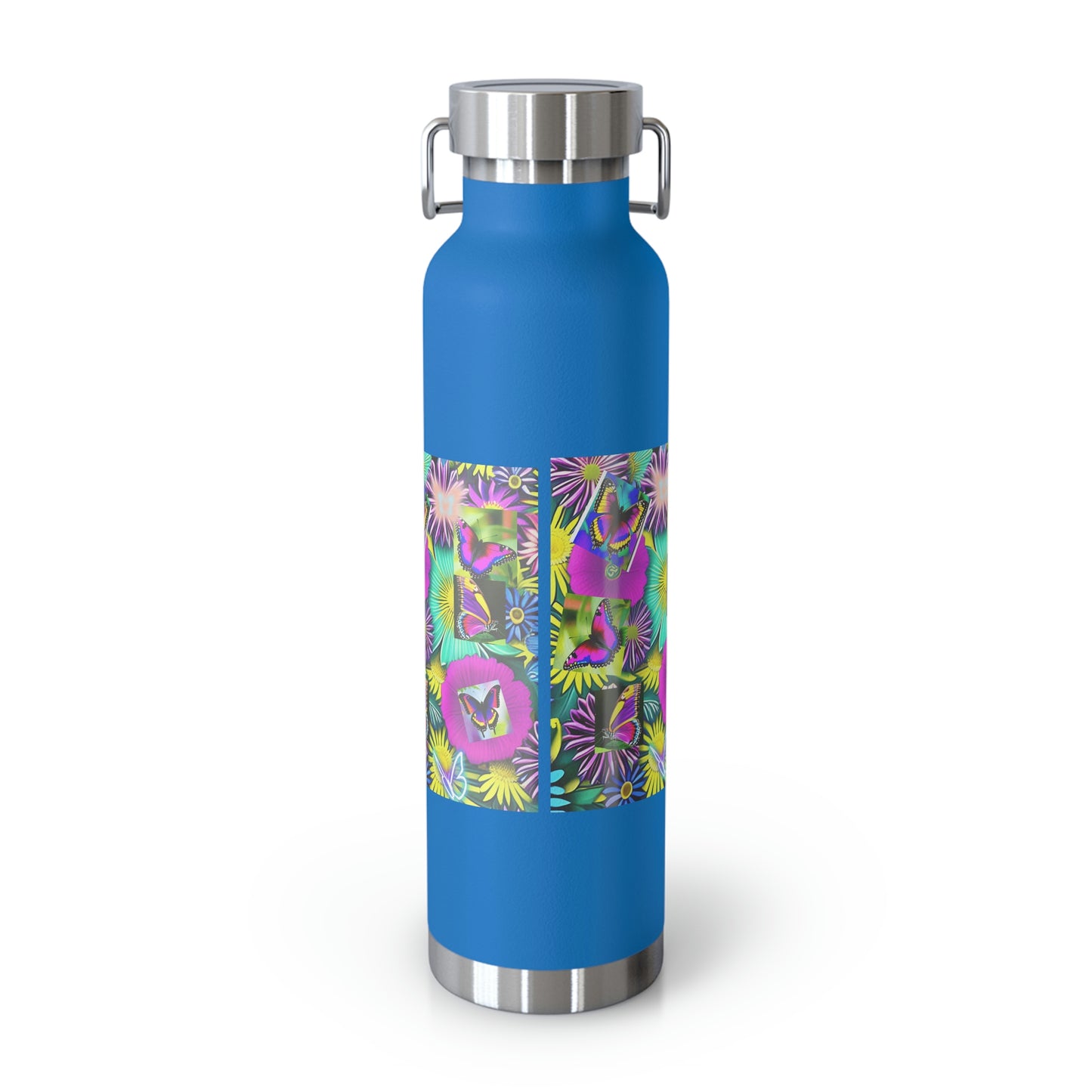 "Butterfly Garden" - Copper Vacuum Insulated Bottle, 22oz