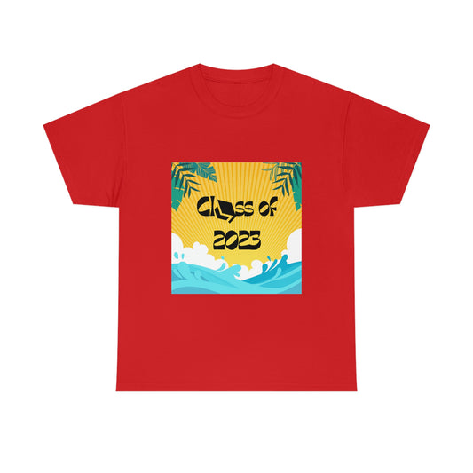 "Class of 2023 Palm Leaf" Unisex Heavy Cotton Tee