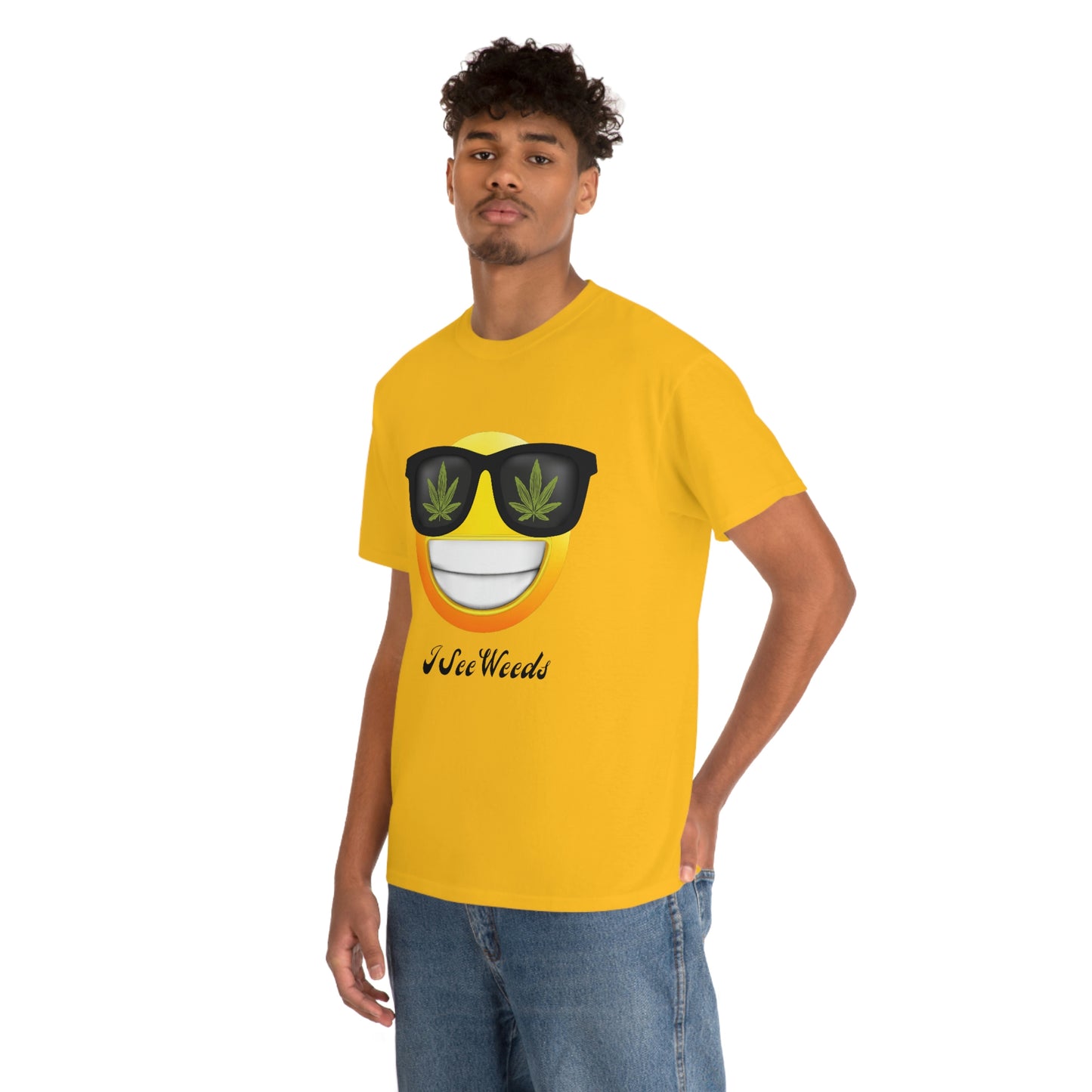 "I See Weeds - Smiley Face" Unisex Heavy Cotton Tee