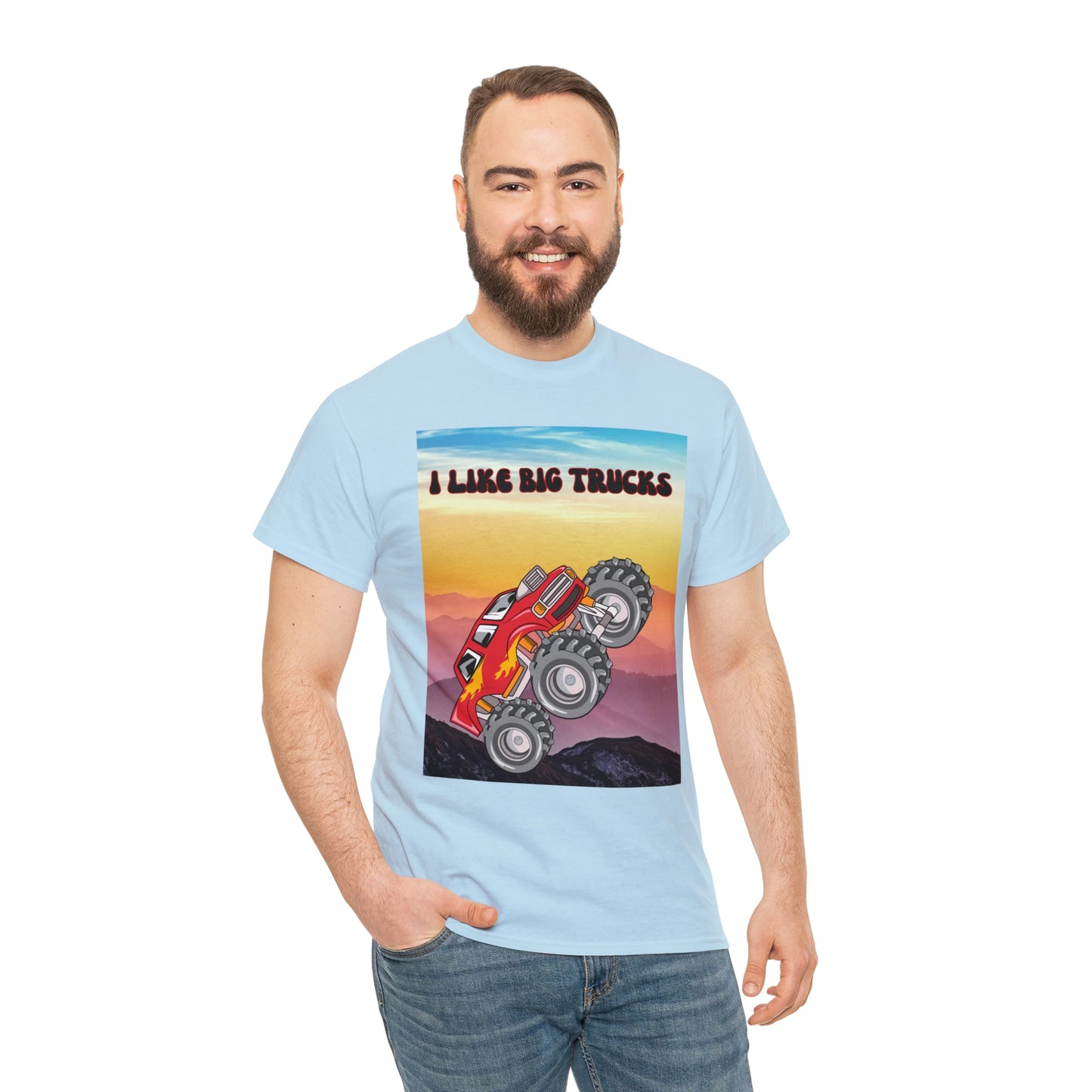 "I LIKE BIG TRUCKS" Unisex Heavy Cotton Tee