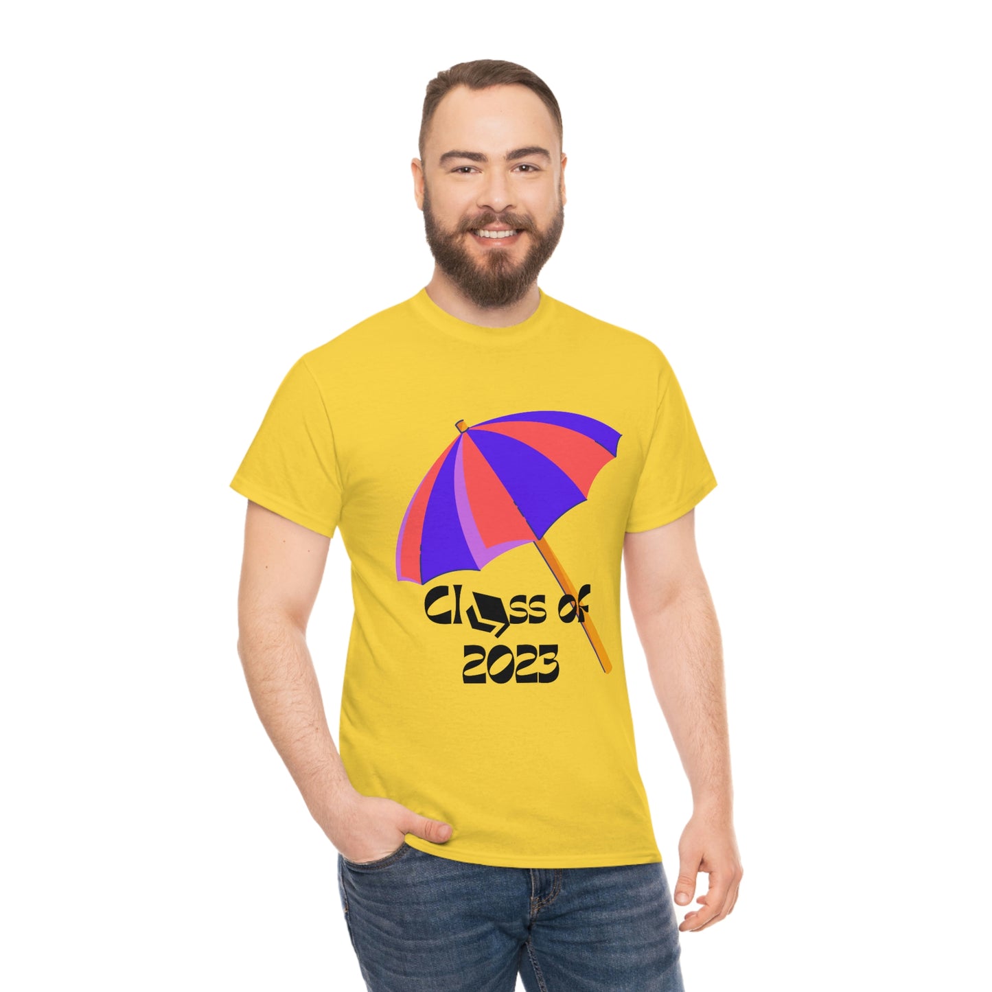 "Beach Umbrella 2023 Graduate" Unisex Heavy Cotton Tee