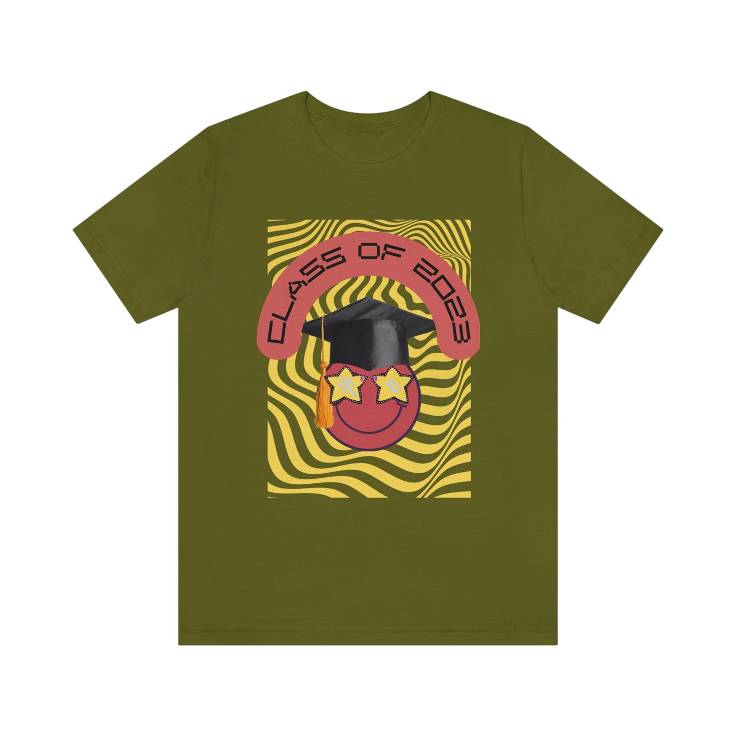 "Starry Eyed 2023 Smiley Graduate" Unisex Jersey Short Sleeve Tee