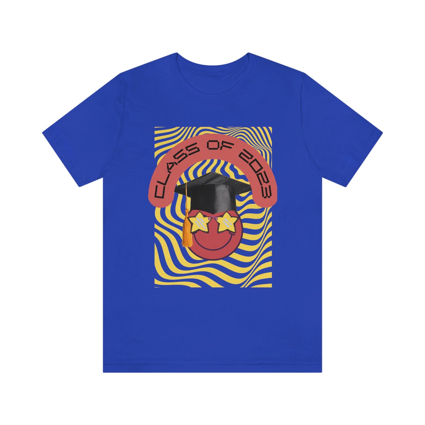 "Starry Eyed 2023 Smiley Graduate" Unisex Jersey Short Sleeve Tee