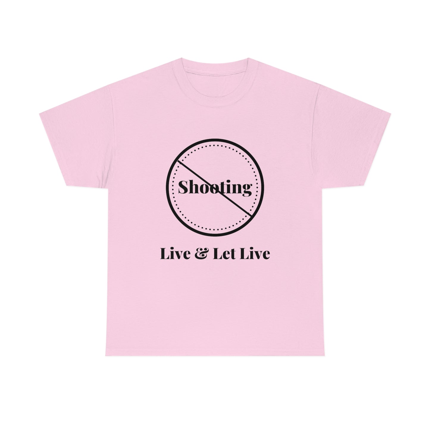 "No Shooting" Unisex Heavy Cotton Tee: From the "Peace In The Streets Collection"