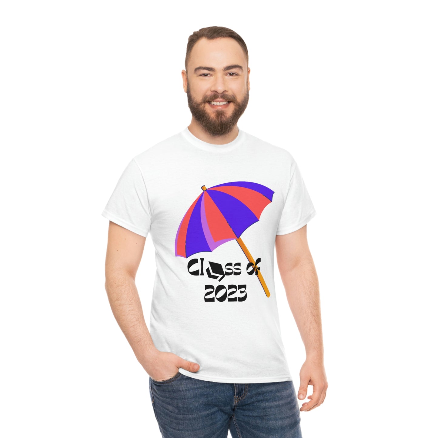 "Beach Umbrella 2023 Graduate" Unisex Heavy Cotton Tee