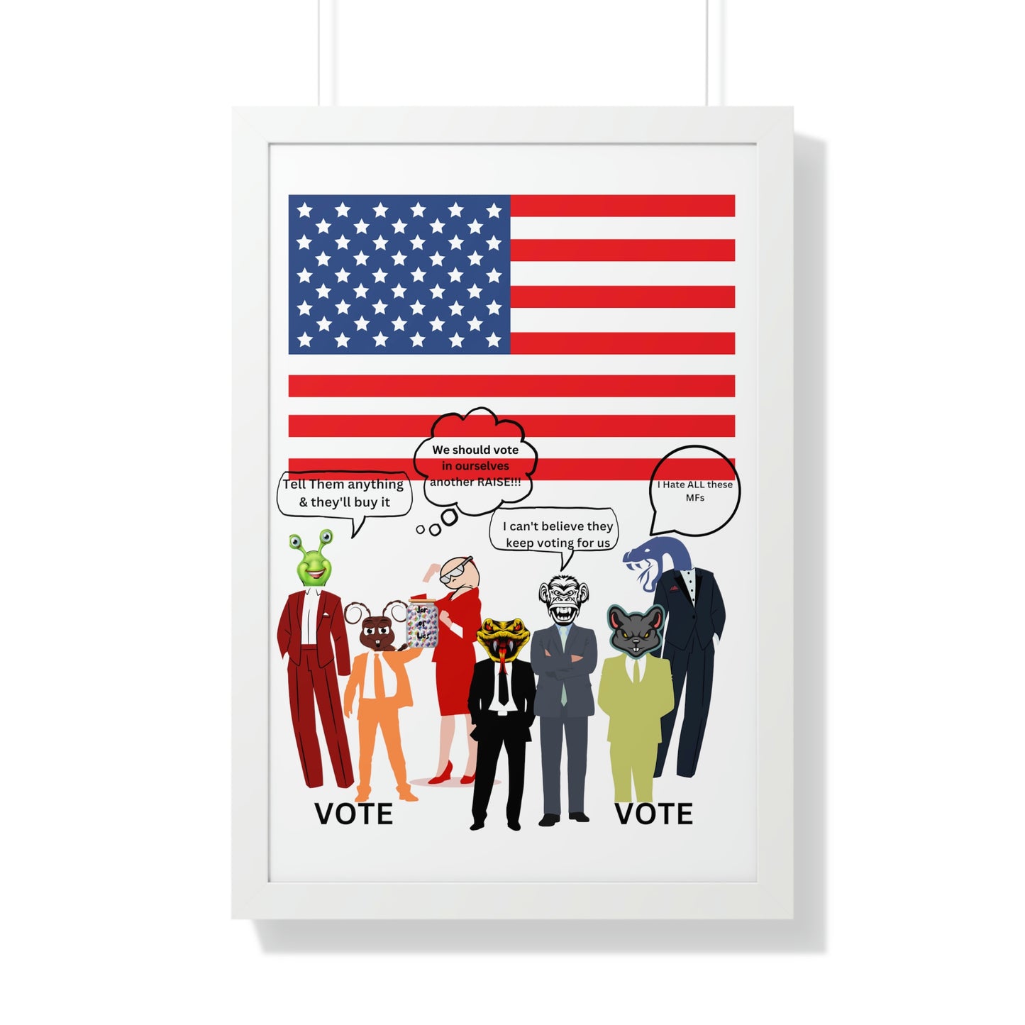 "Jar of Lies" - Framed Vertical Poster