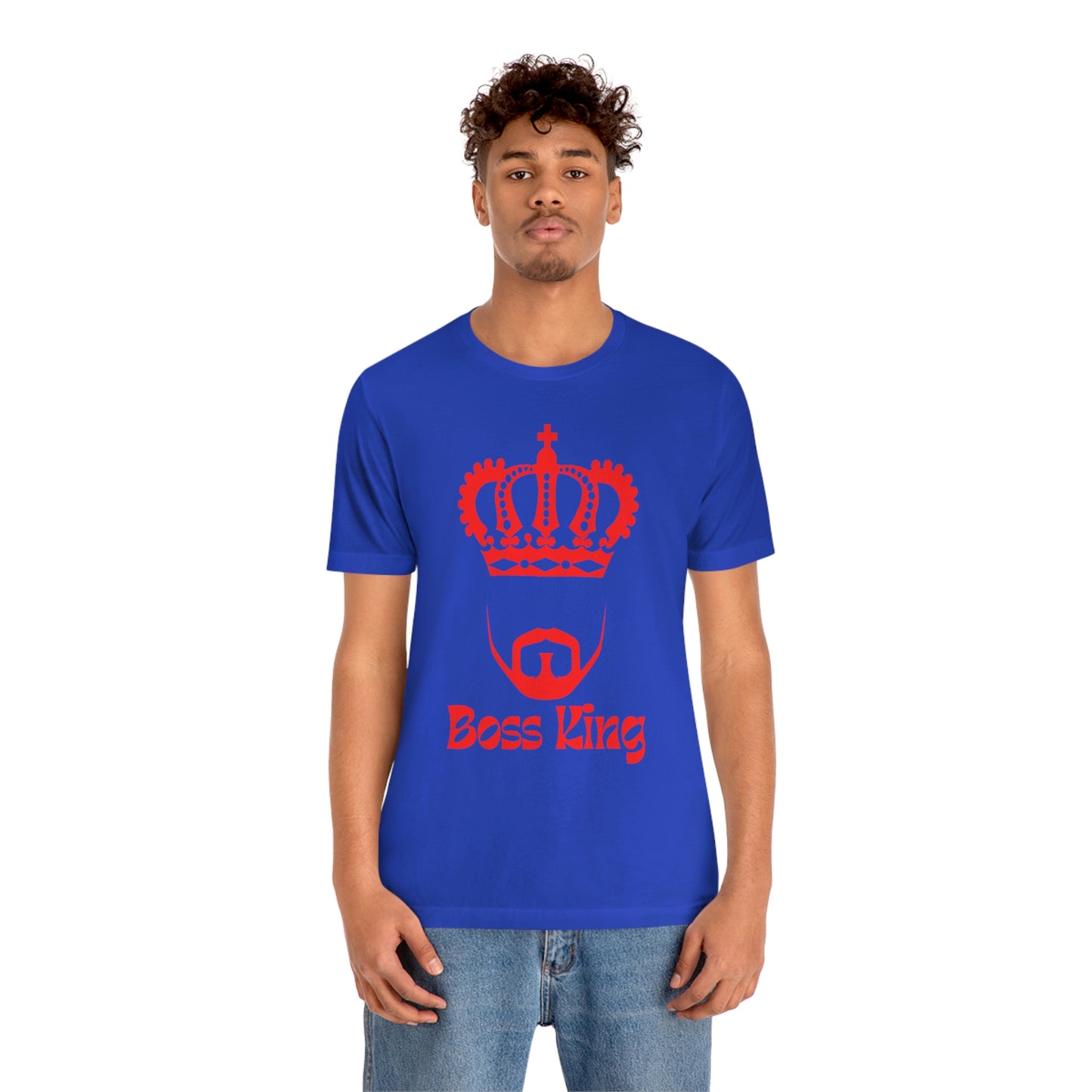 "Red Print - Boss King" - Unisex Jersey Short Sleeve Tee