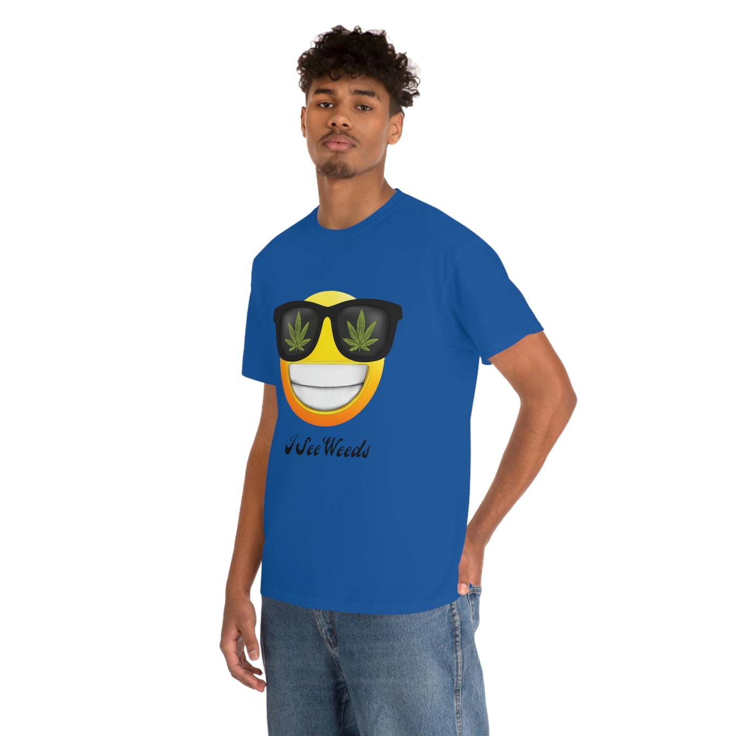 "I See Weeds - Smiley Face" Unisex Heavy Cotton Tee