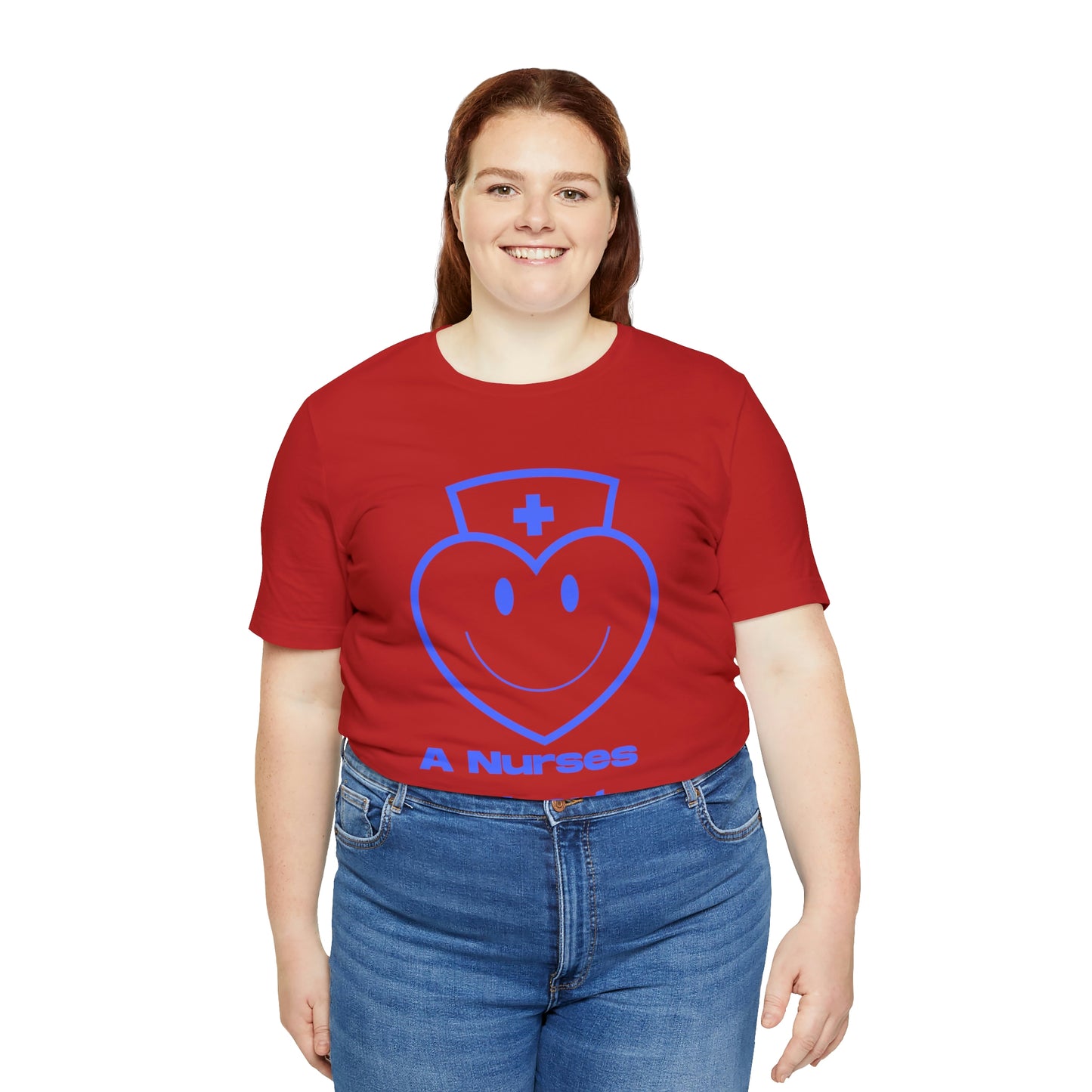 "A Nurses Heart" - Unisex Jersey Short Sleeve Tee