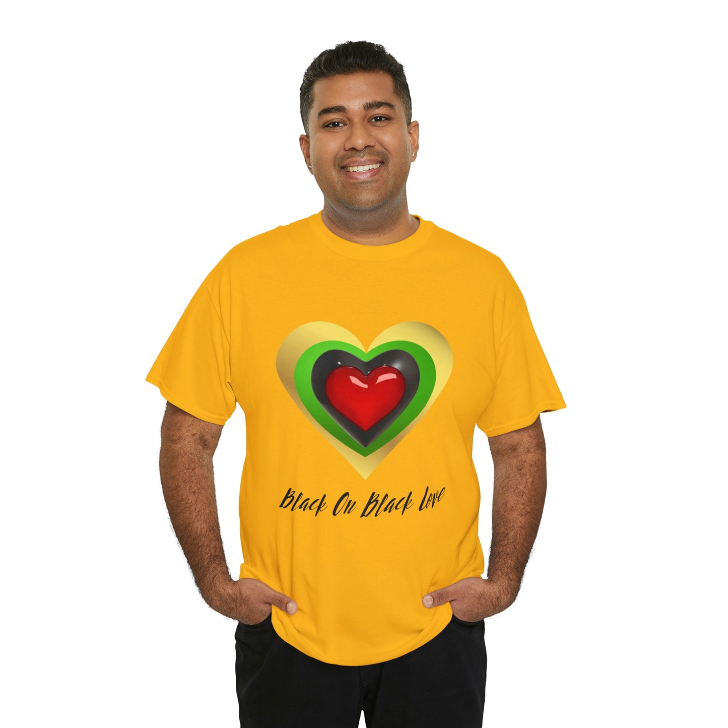 "Black On Black Love" - Unisex Heavy Cotton Tee