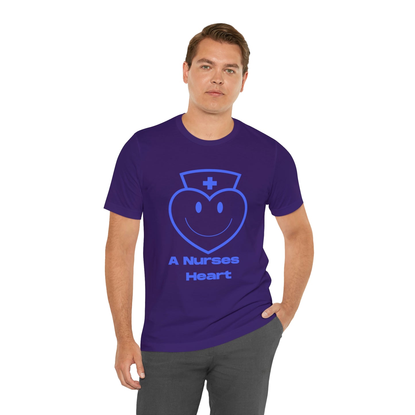 "A Nurses Heart" - Unisex Jersey Short Sleeve Tee